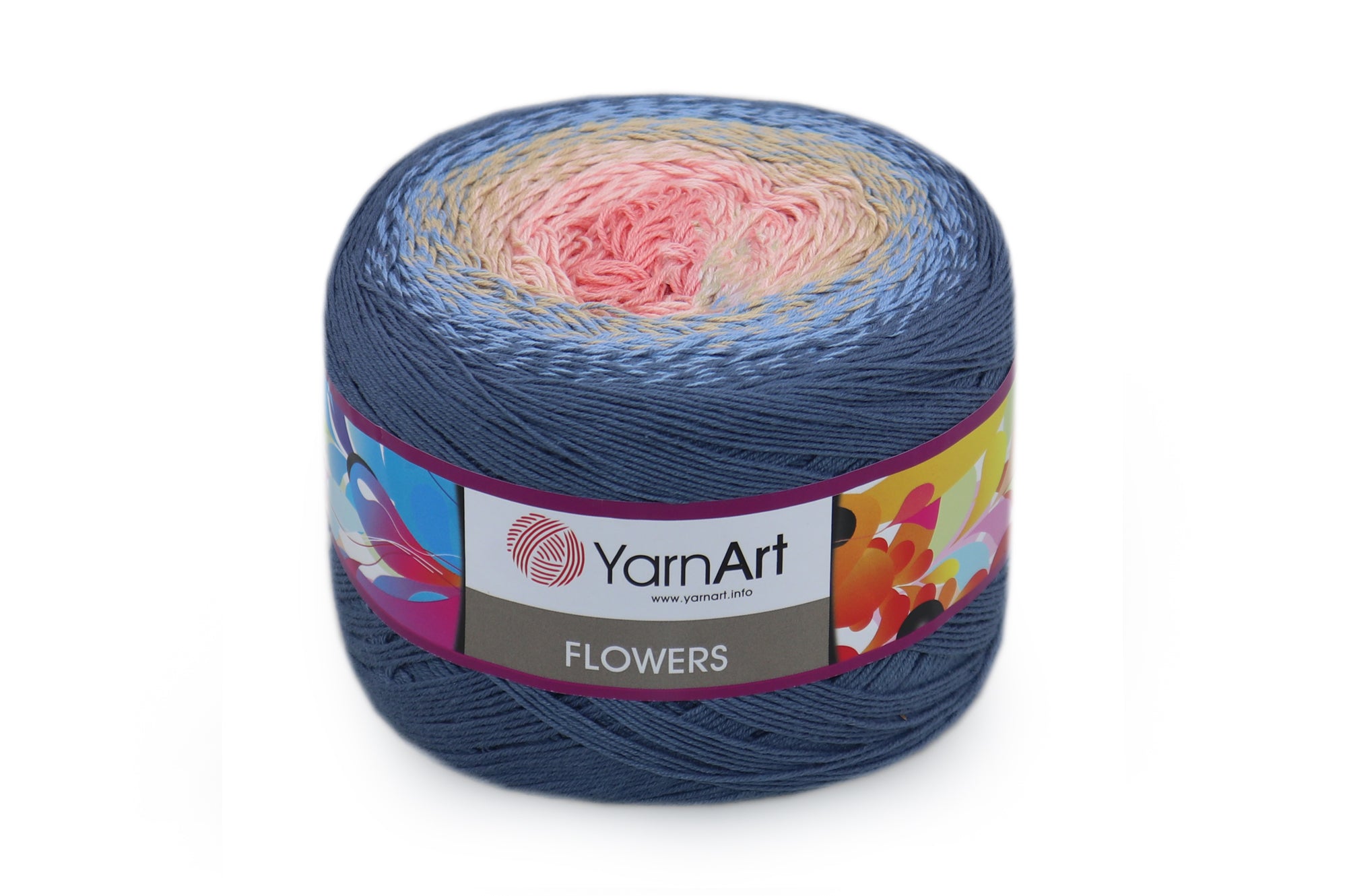 YarnArt Flowers, 49 colors, 8.8 oz / 1094 yds