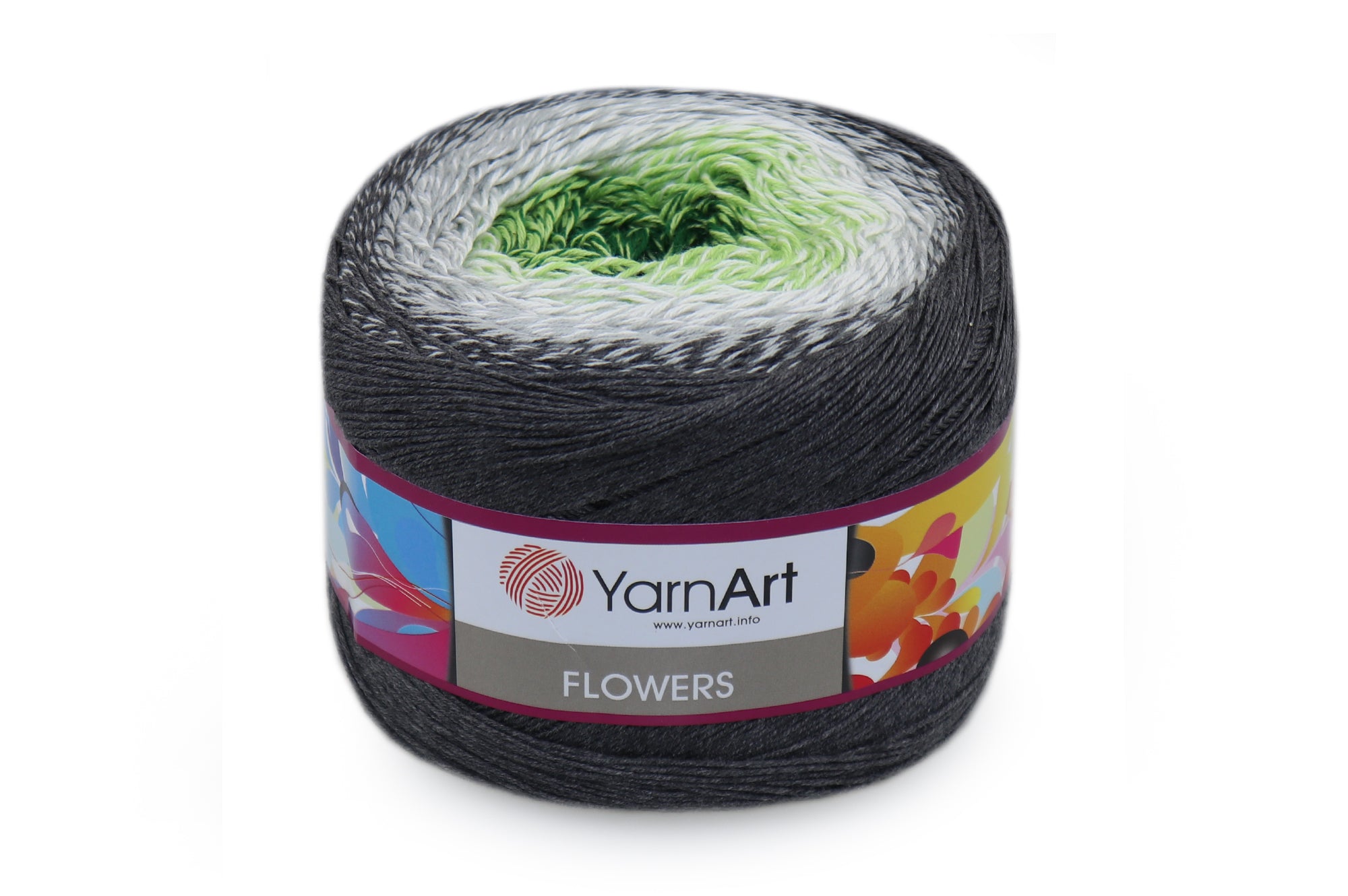 YarnArt Flowers, 49 colors, 8.8 oz / 1094 yds