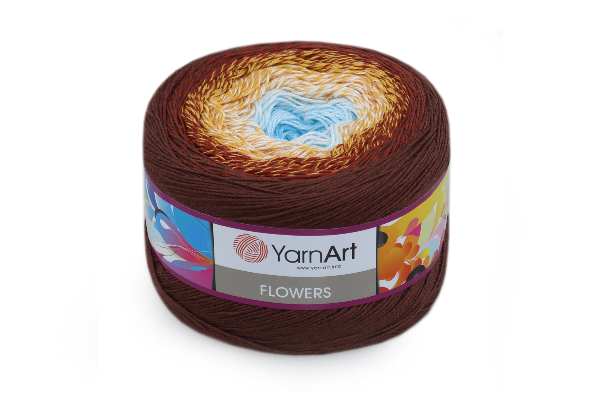 YarnArt Flowers, 49 colors, 8.8 oz / 1094 yds