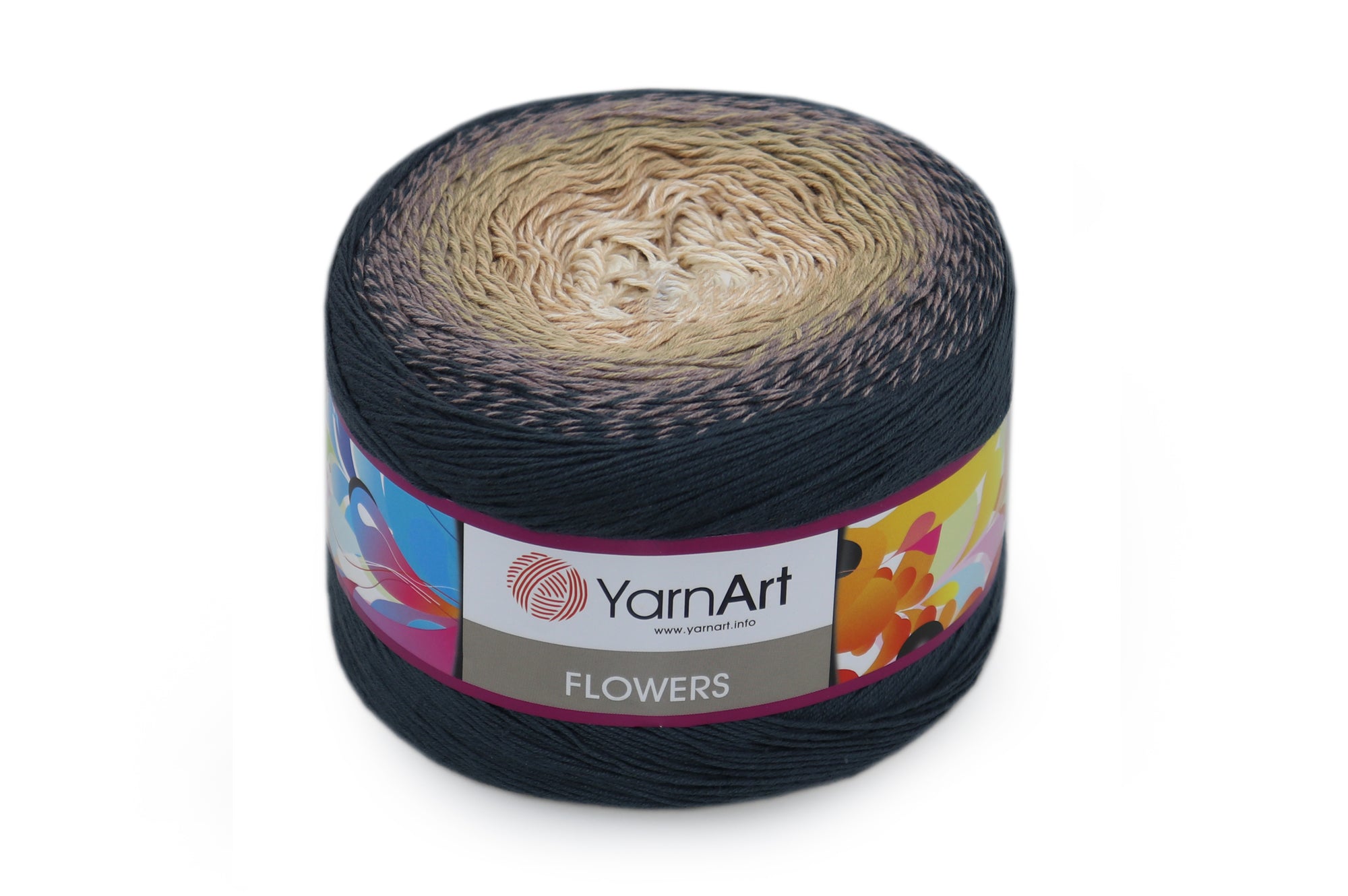 YarnArt Flowers, 49 colors, 8.8 oz / 1094 yds