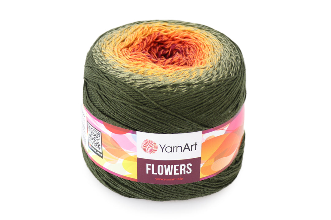 YarnArt Flowers, 49 colors, 8.8 oz / 1094 yds