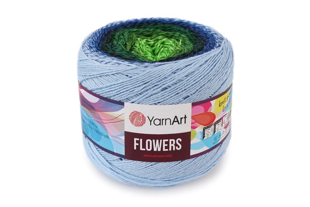 YarnArt Flowers, 49 colors, 8.8 oz / 1094 yds