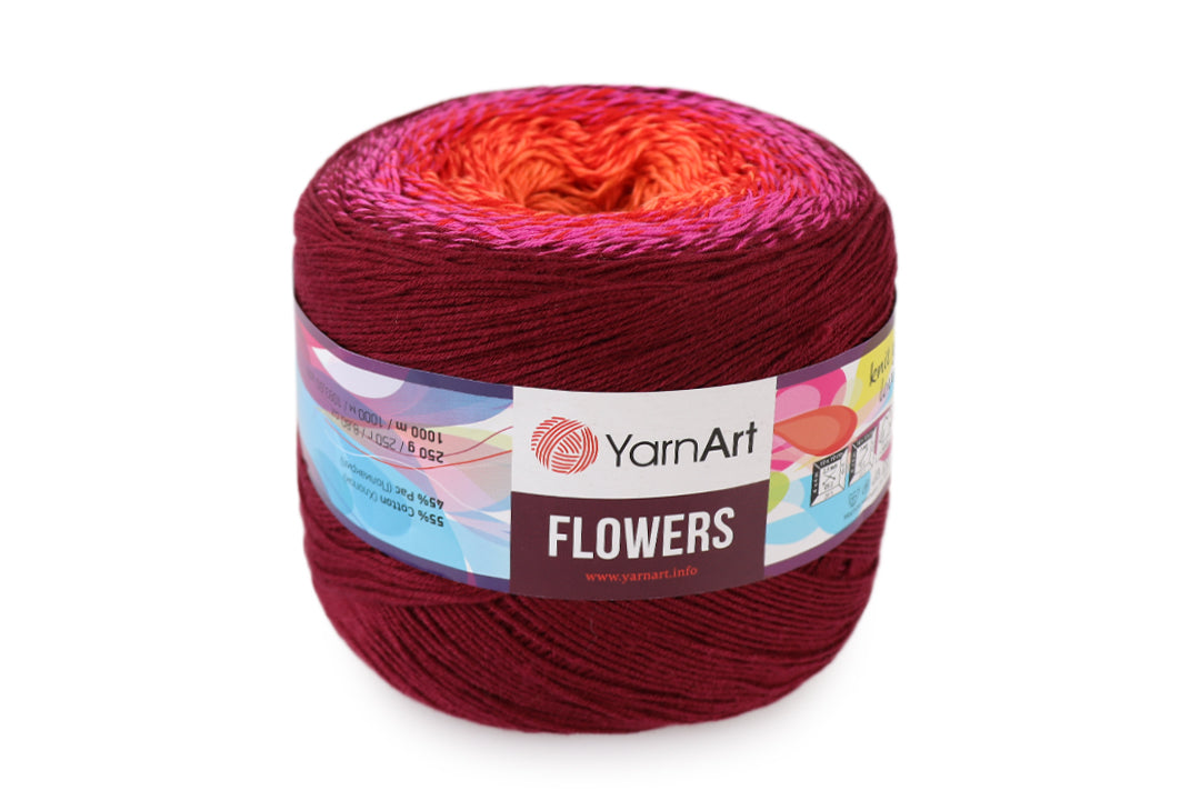 YarnArt Flowers, 49 colors, 8.8 oz / 1094 yds