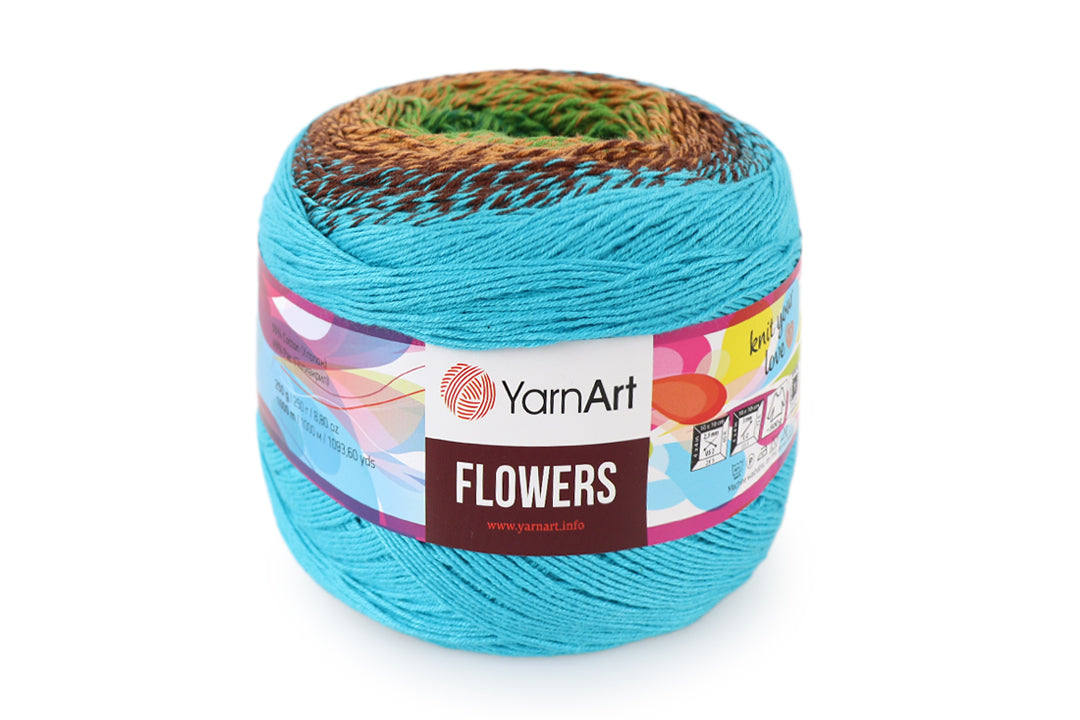 YarnArt Flowers, 49 colors, 8.8 oz / 1094 yds