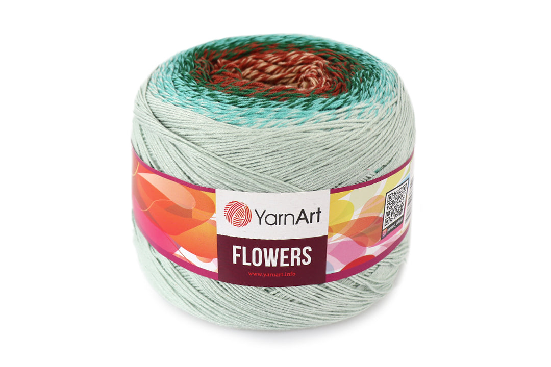 YarnArt Flowers, 49 colors, 8.8 oz / 1094 yds