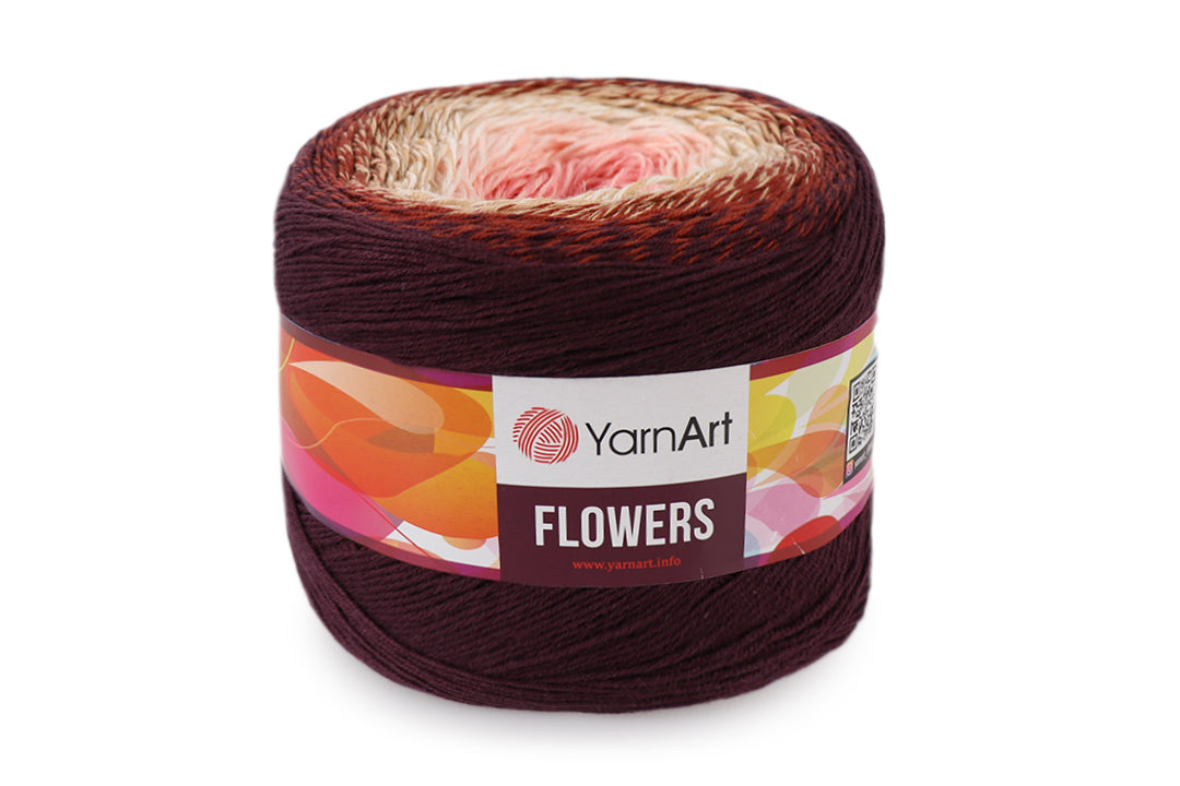 YarnArt Flowers, 49 colors, 8.8 oz / 1094 yds