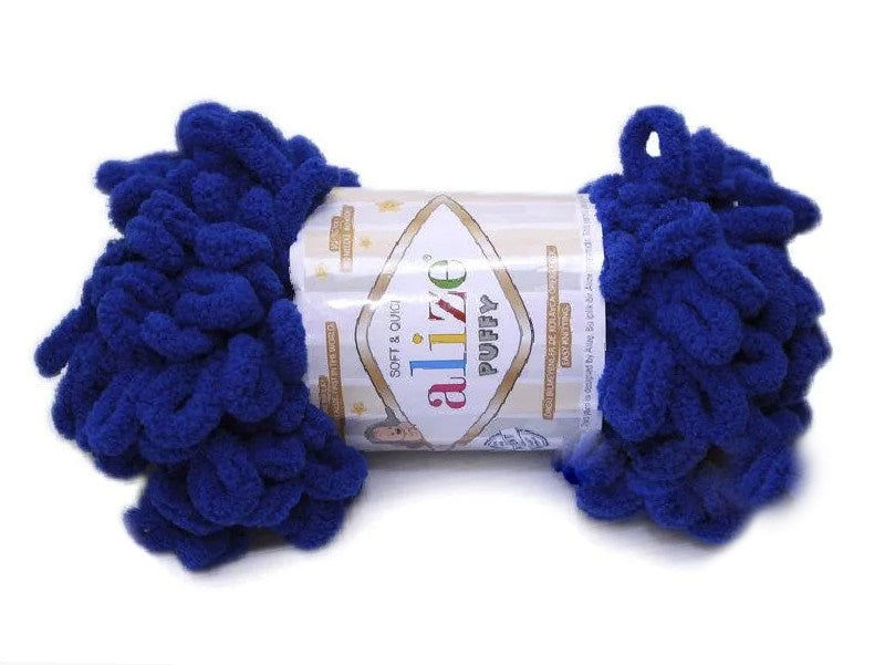 Alize Puffy, 82 Colors, Chenille Loop Yarn, 3.52 oz / 9.8 yards