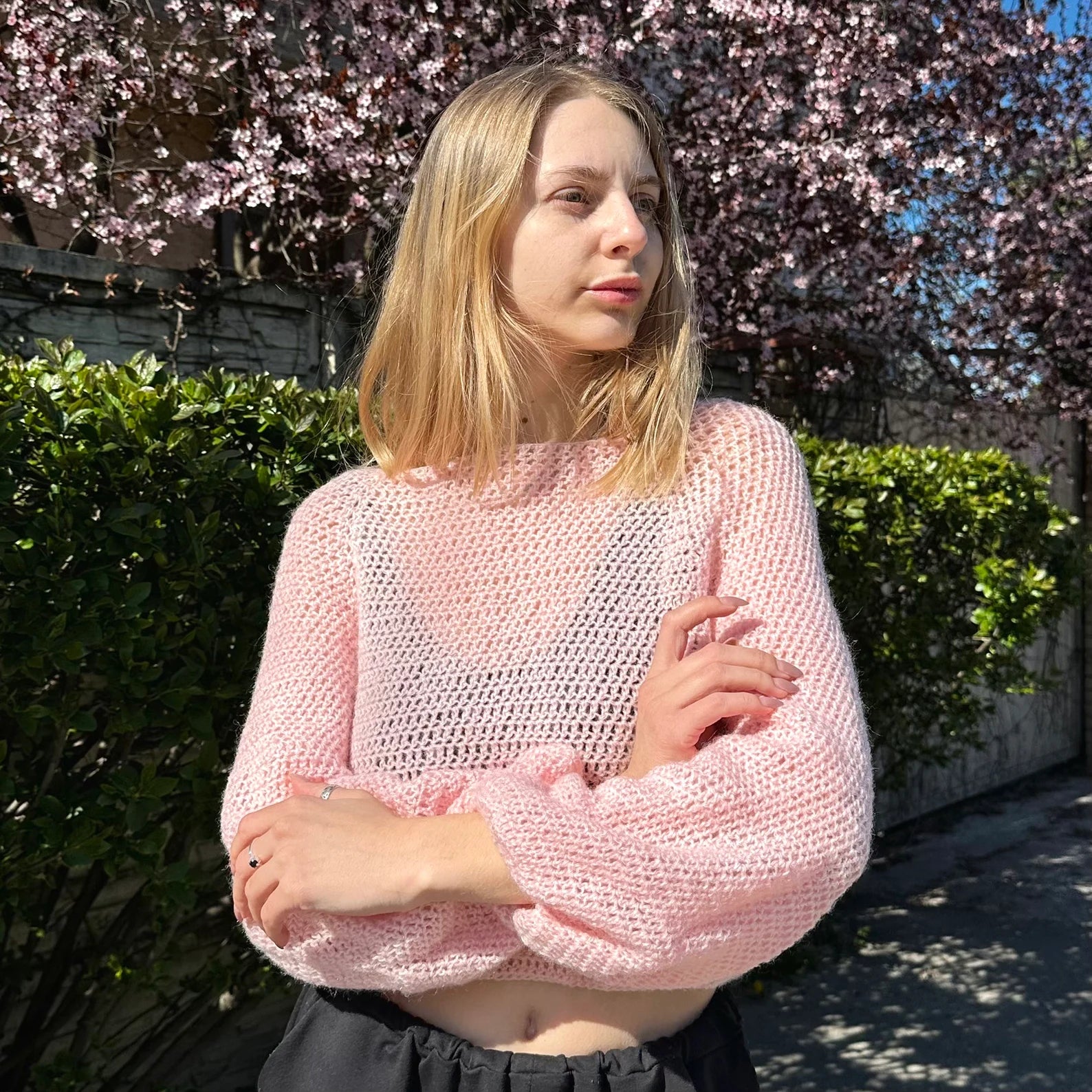 Stylish Mesh Sweater Crochet KIT (skill level Beginner)
