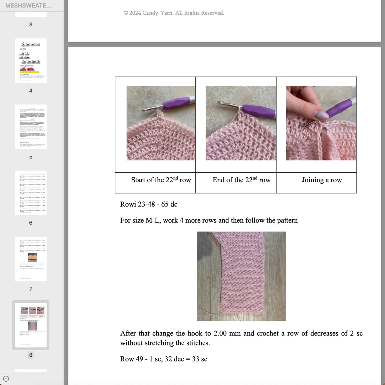 Stylish Mesh Sweater Crochet KIT (skill level Beginner)