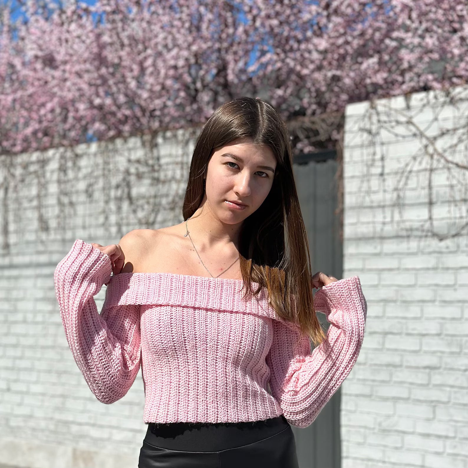 Women’s Off-the-shoulder Top Crochet Kit (skill level Intermediate)