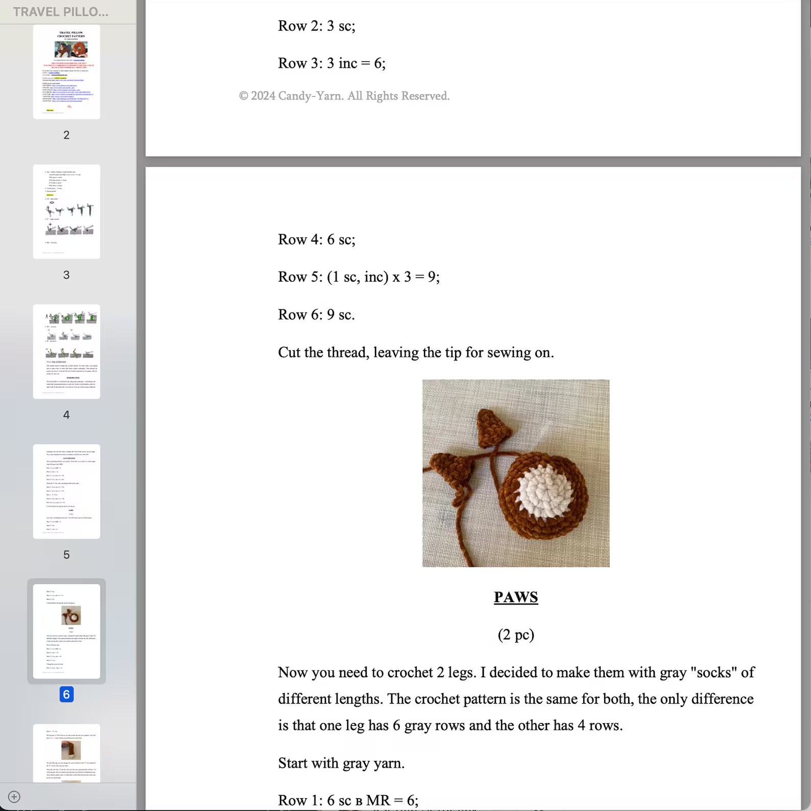 Travel Pillow Crochet Kit (skill level Beginner)