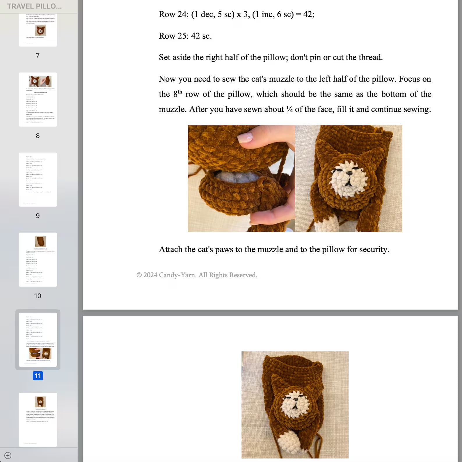 Travel Pillow Crochet Kit (skill level Beginner)