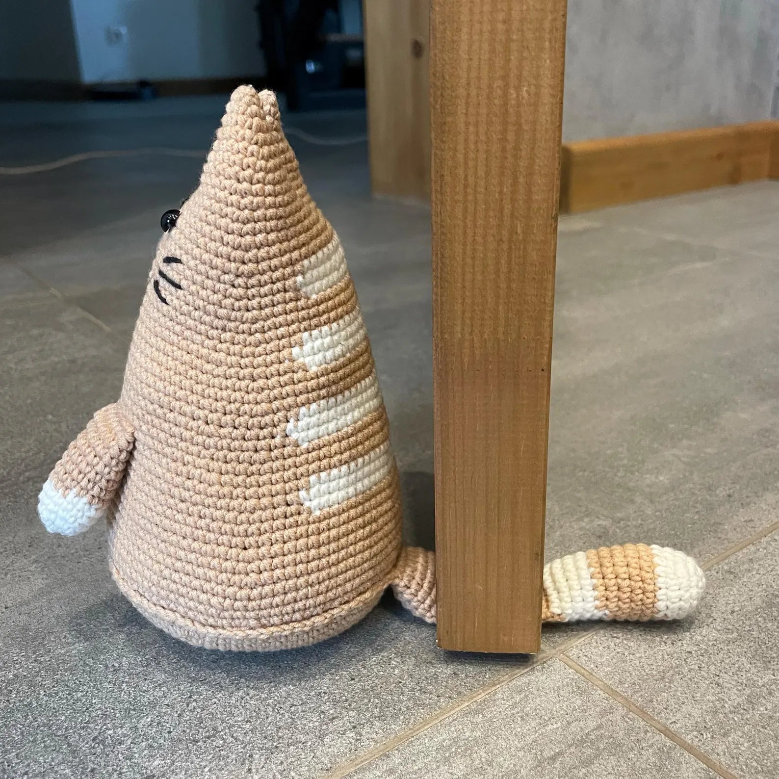 Pattern + Materials Kitty Door Stop Crochet KIT (skill level Beginner)