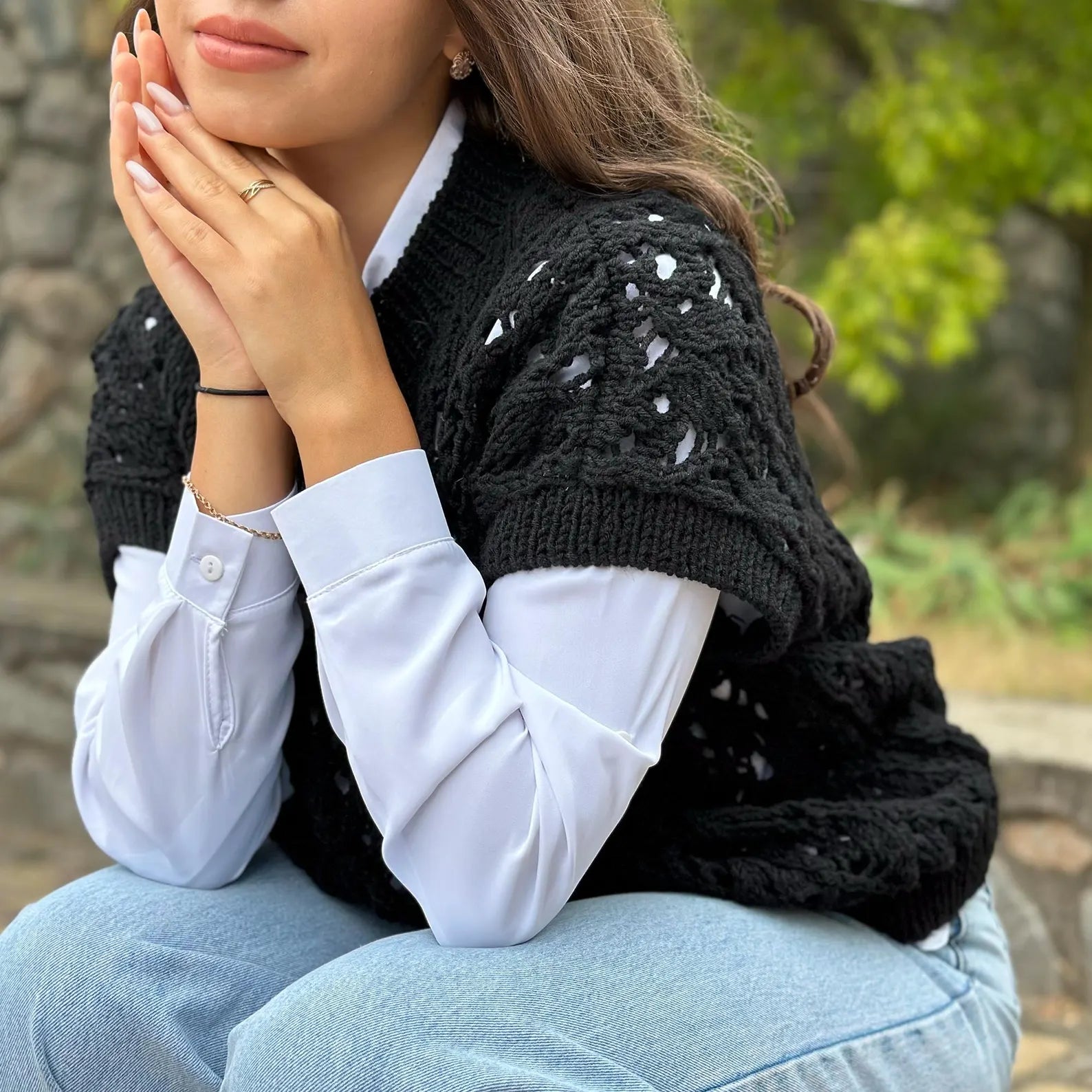 Crochet Lace Vest Knitting Kit (skill level Beginner)