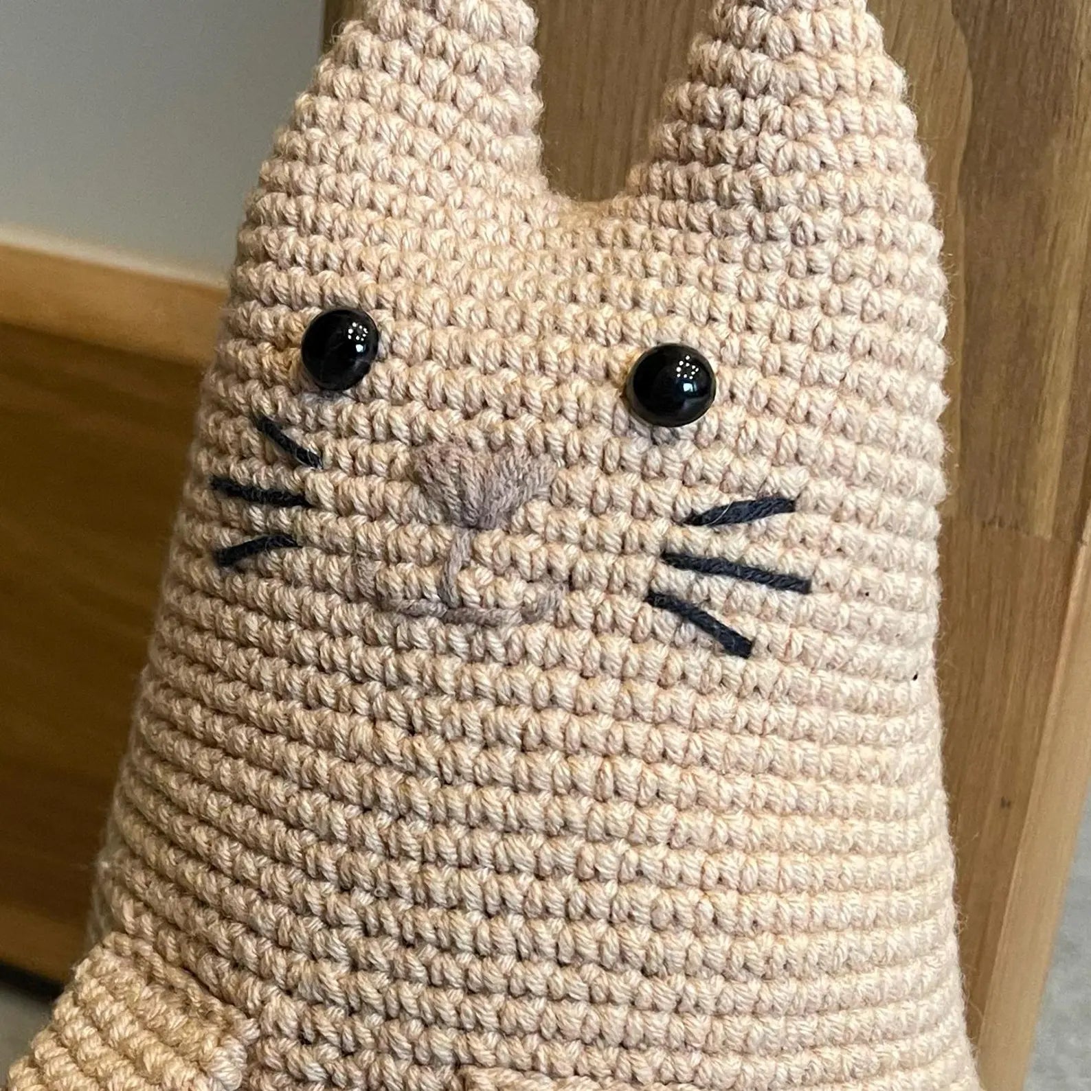 Pattern + Materials Kitty Door Stop Crochet KIT (skill level Beginner)
