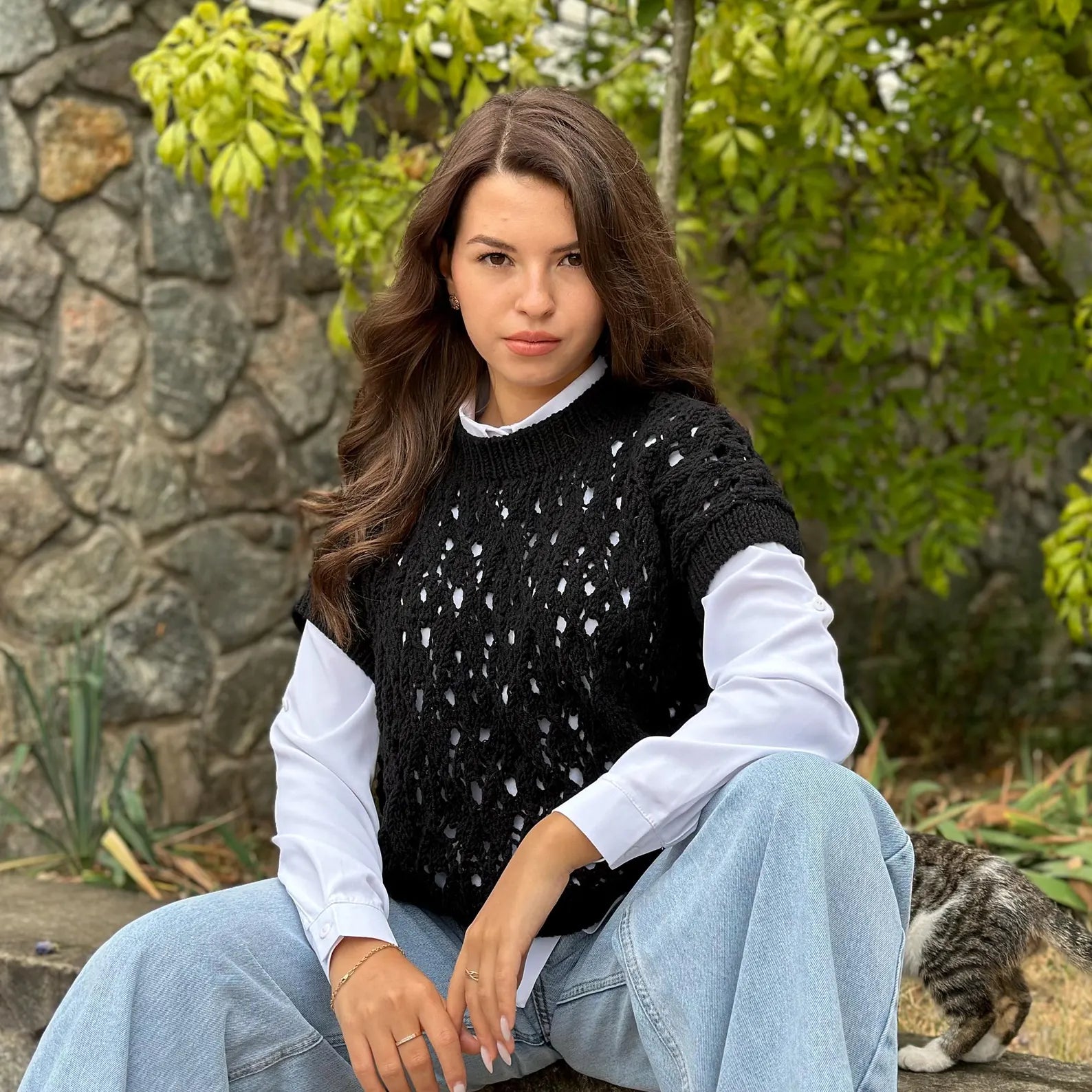 Crochet Lace Vest Knitting Kit (skill level Beginner)