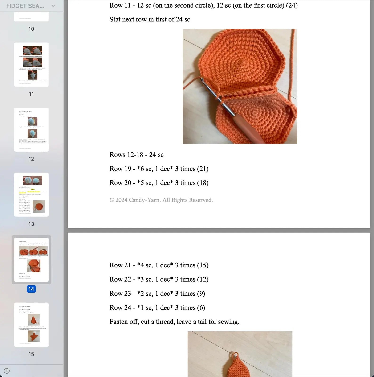 FIDGET 2 IN 1 BEAD SEA ANIMALS Crochet Pattern (skill level Intermediate)