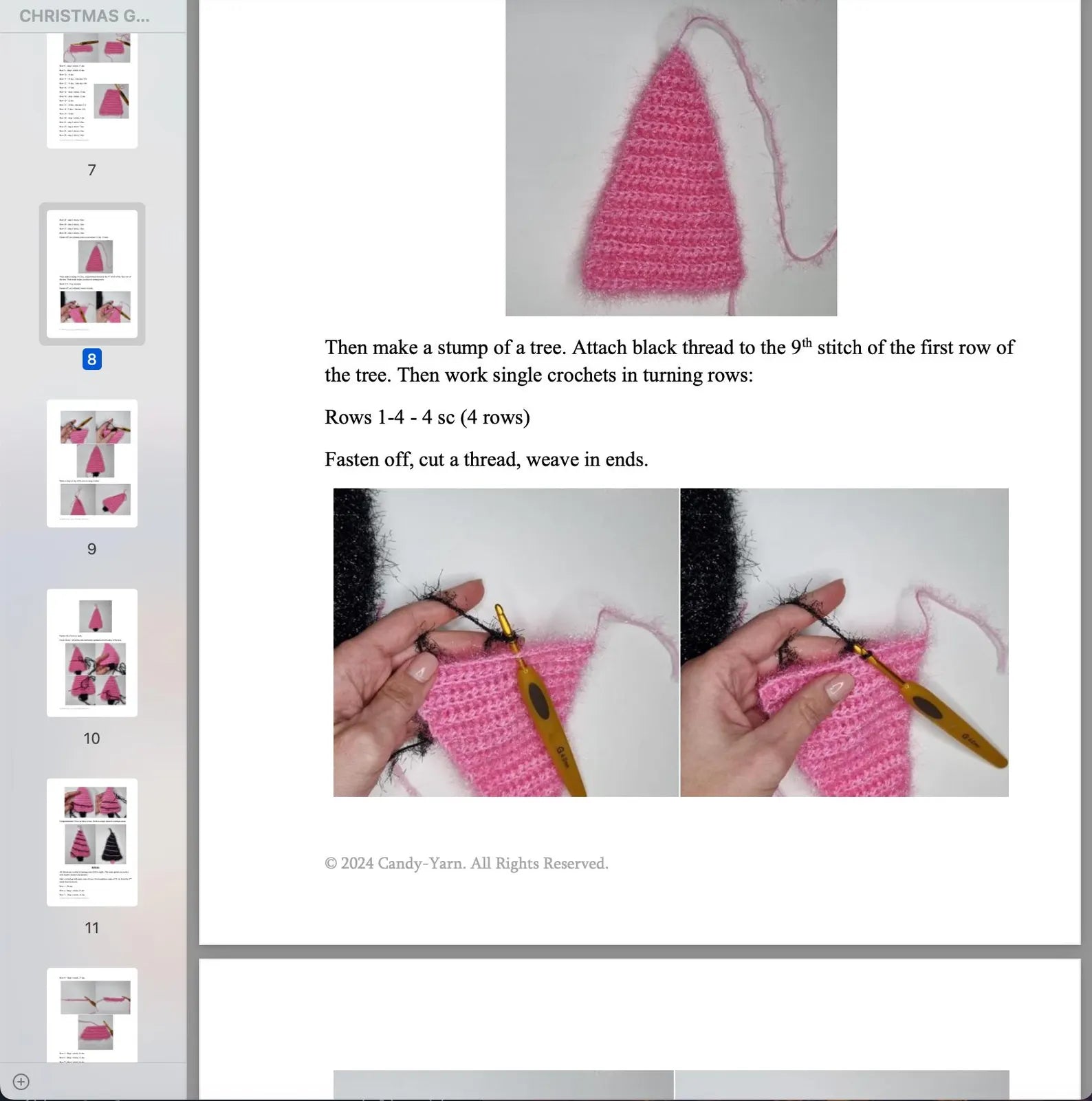 CHRISTMAS GARLAND Crochet Pattern (skill level Beginner)