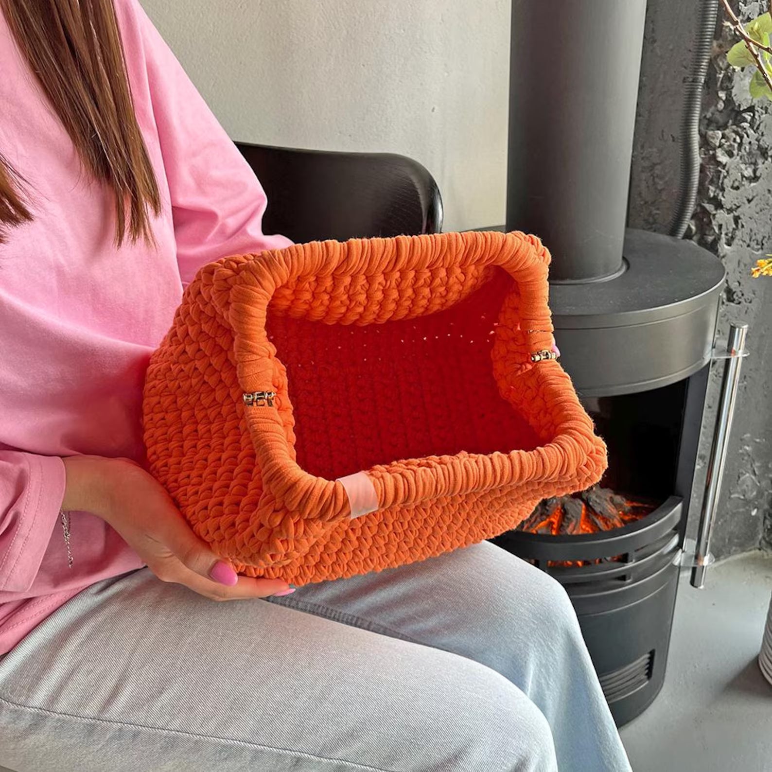 POUCH BAG Crochet Pattern (skill level Beginner)