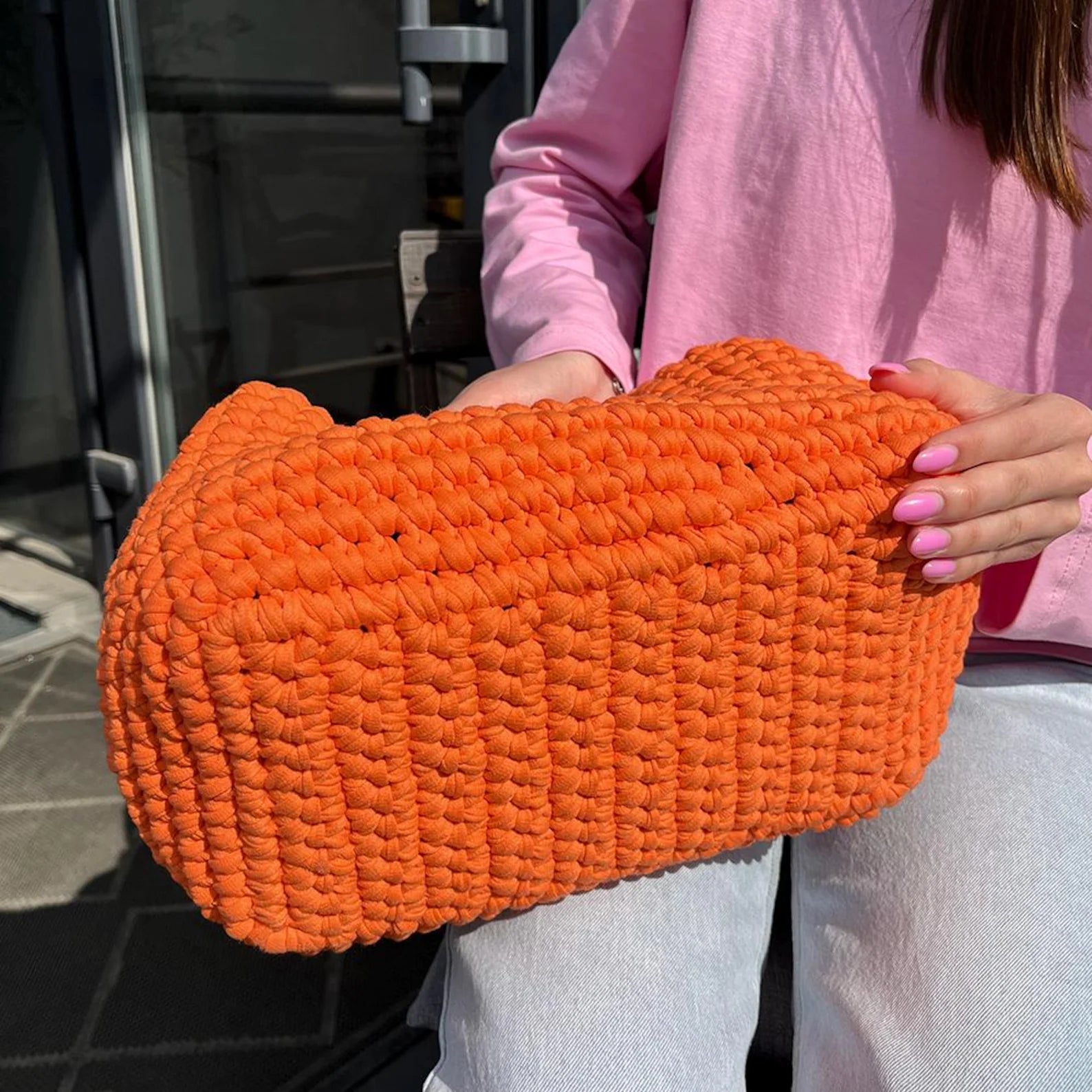 POUCH BAG Crochet Pattern (skill level Beginner)
