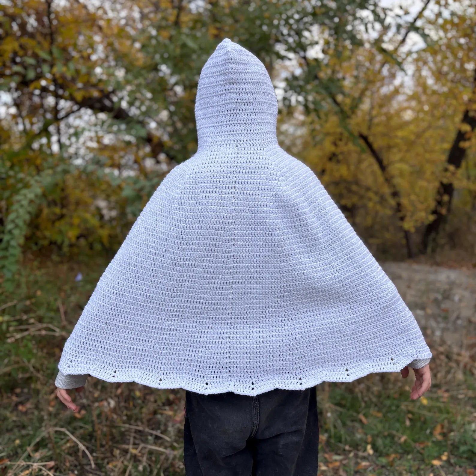 KID GHOST PONCHO Crochet Pattern (skill level Beginner)