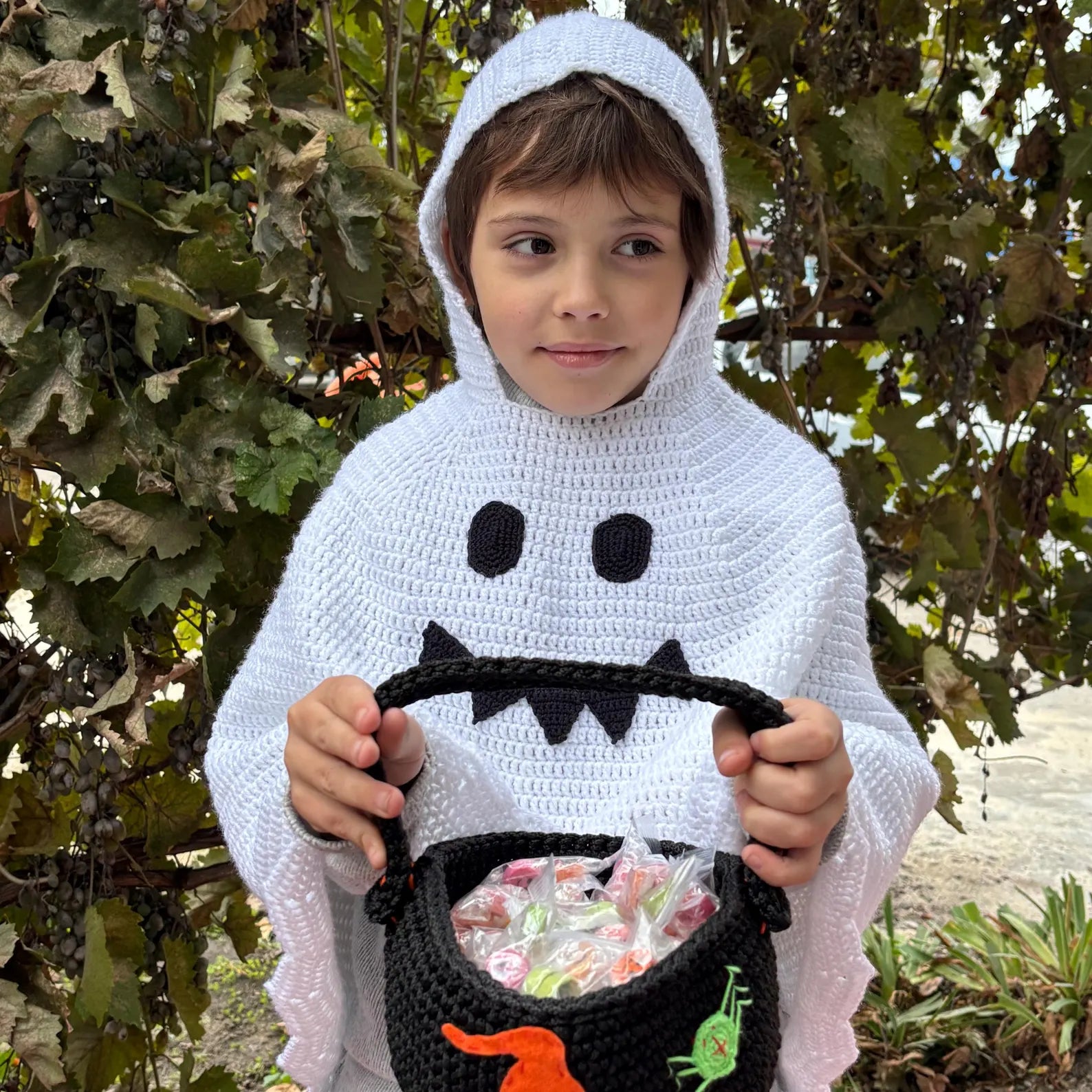 KID GHOST PONCHO Crochet Pattern (skill level Beginner)