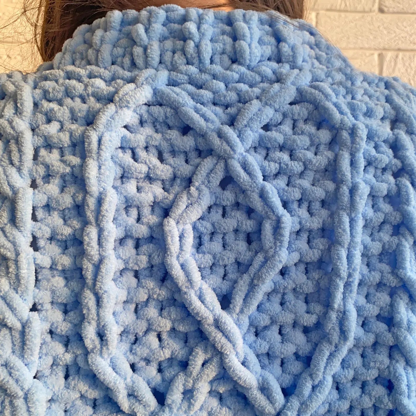 Finger Knit Cable Cardigan Knitting Kit  (skill level Advanced)