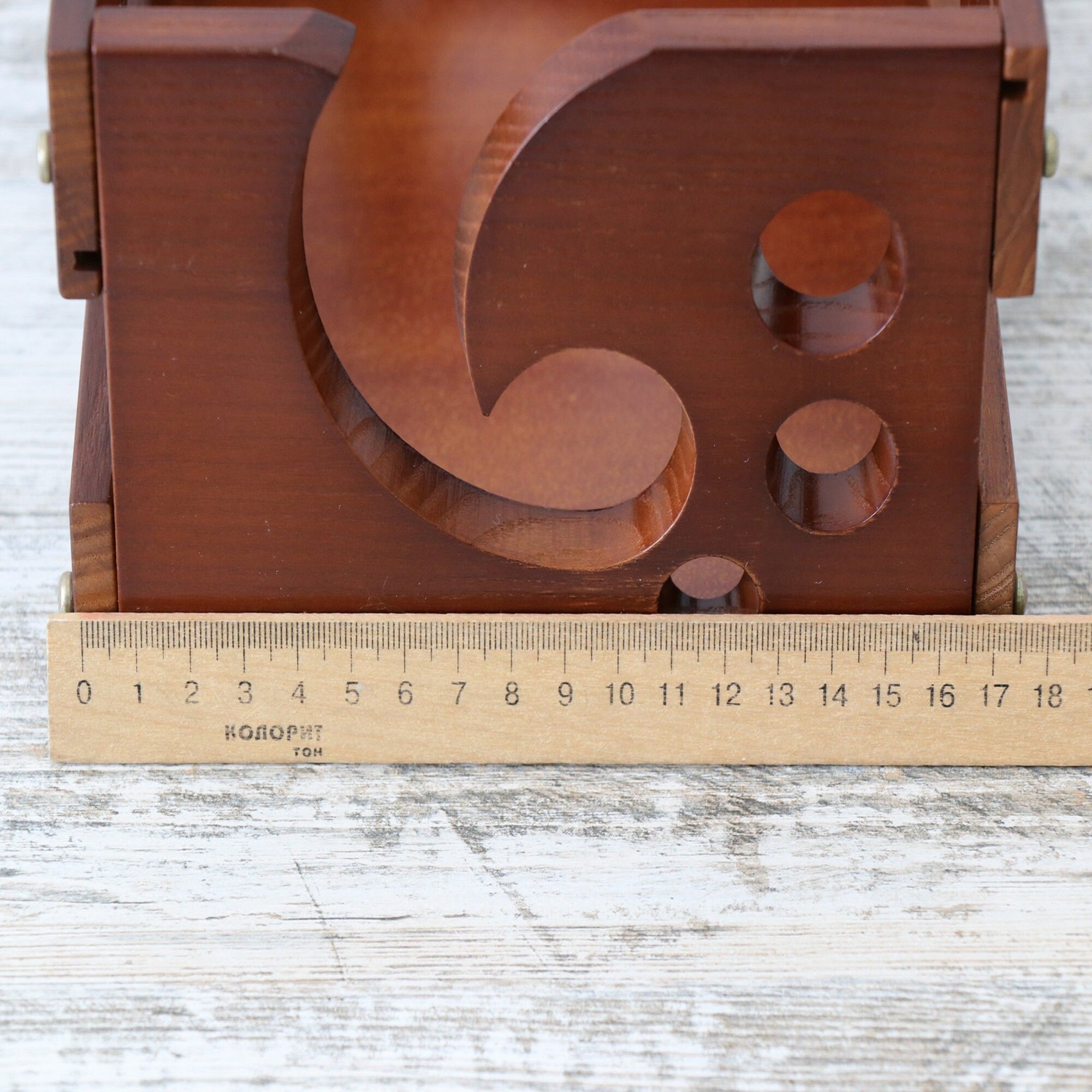 Wooden Yarn Box Yarn Holder, 18 cm x 24 cm x 12 cm