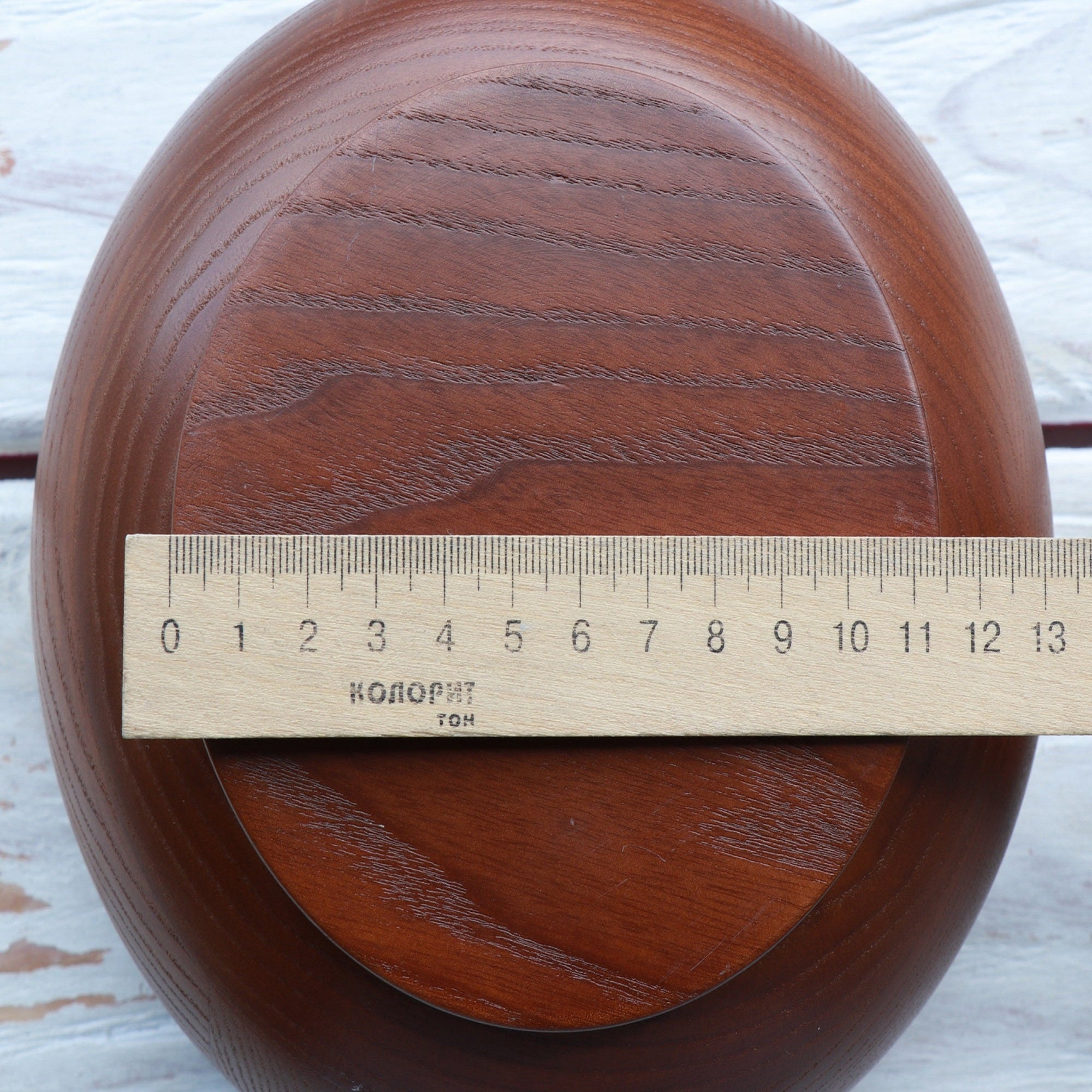 Wooden Yarn Bowl, 16.5 cm x 10 cm