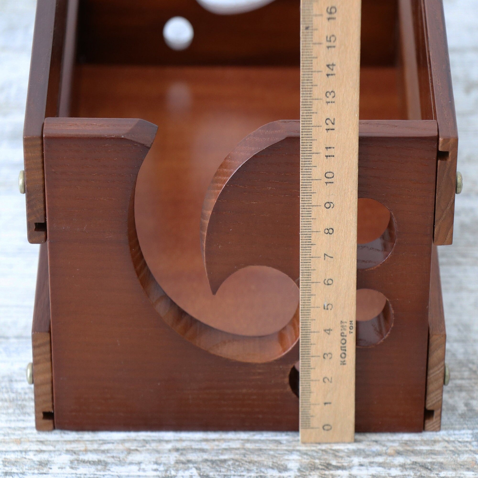 Wooden Yarn Box Yarn Holder, 18 cm x 24 cm x 12 cm