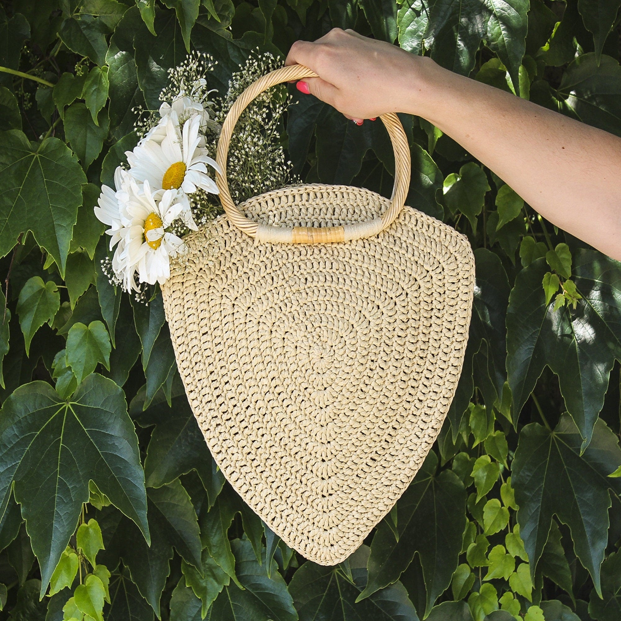 RAFFIA BAG Crochet Pattern (skill level beginner)