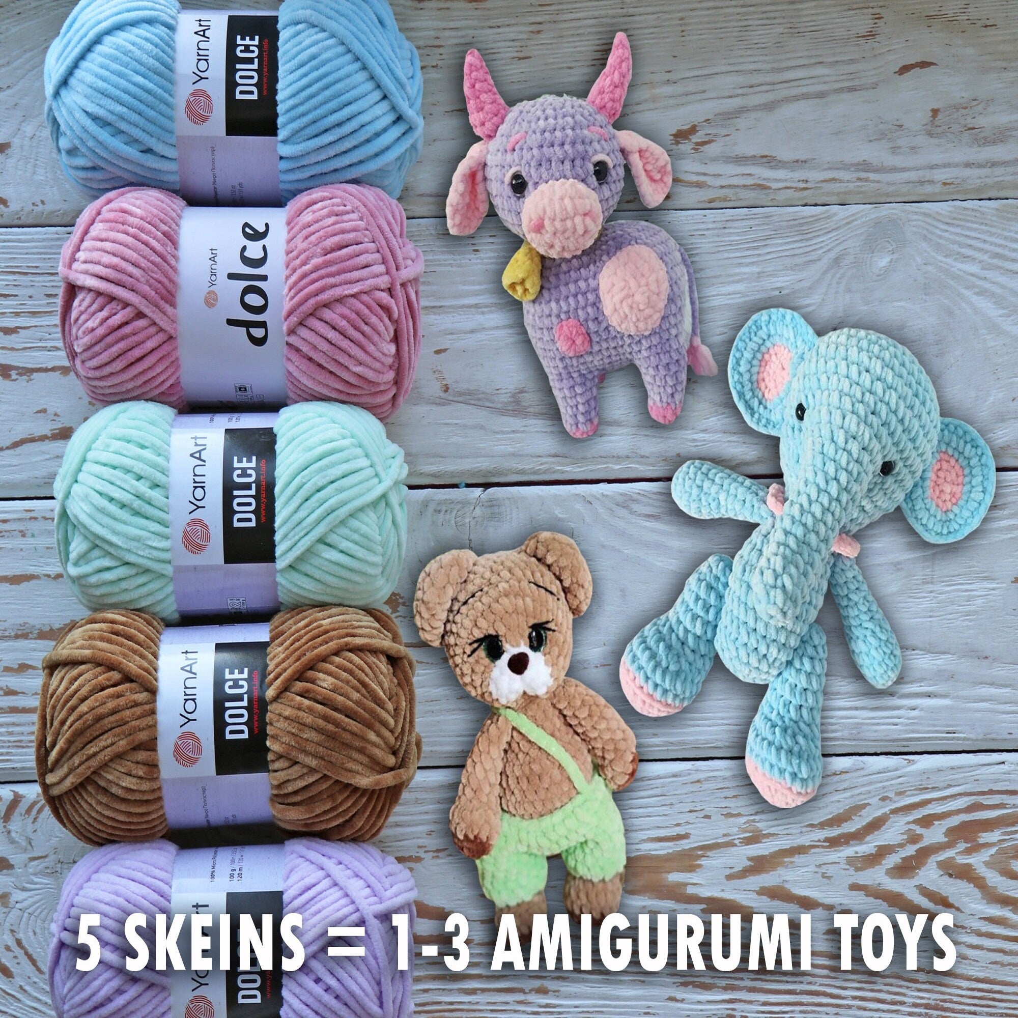 YarnArt Dolce, 58 colors, 3.5 oz / 131 yards