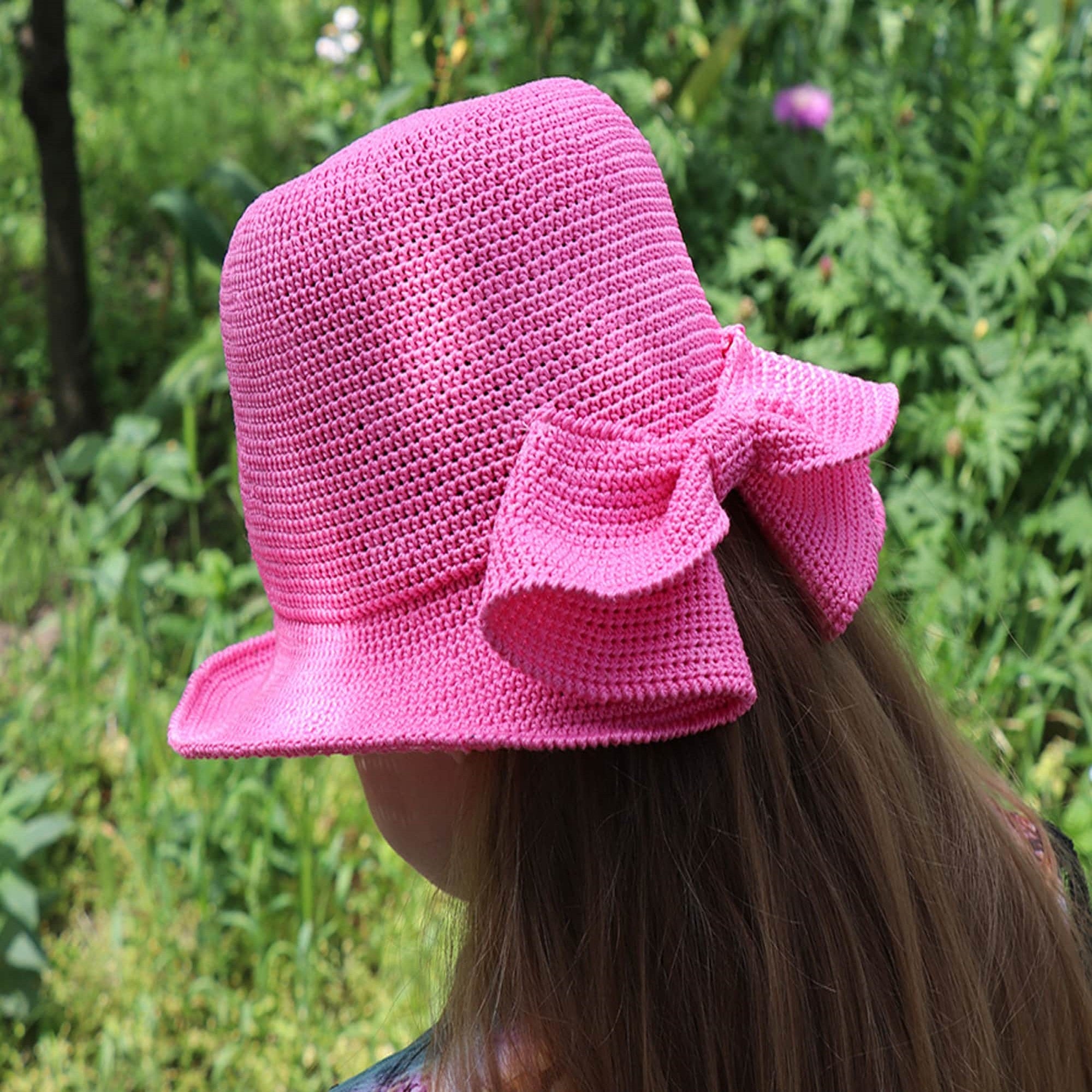 BOW HAT Crochet Pattern (skill level beginner)