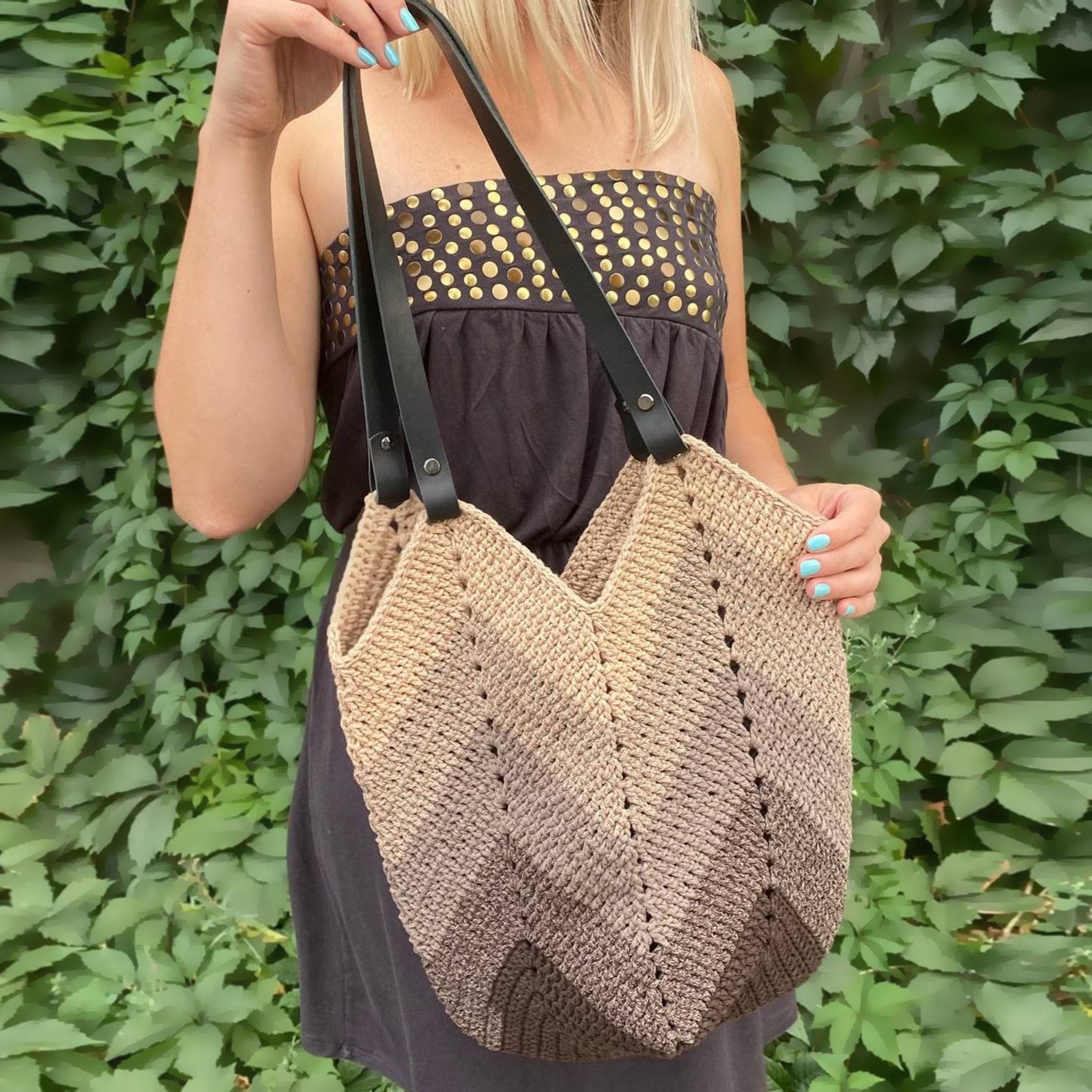 Crochet TOTE BAG pattern, Reusable grocery bag, Magnolia tote bag crochet pattern PDF, Large crochet beach bag