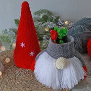Crochet Pattern CHRISTMAS GNOME, Plushie Pattern, Crochet Candy Bowl, Merry and Bright Gnome, Gnome Ornament Pattern, Amigurumi Gnome