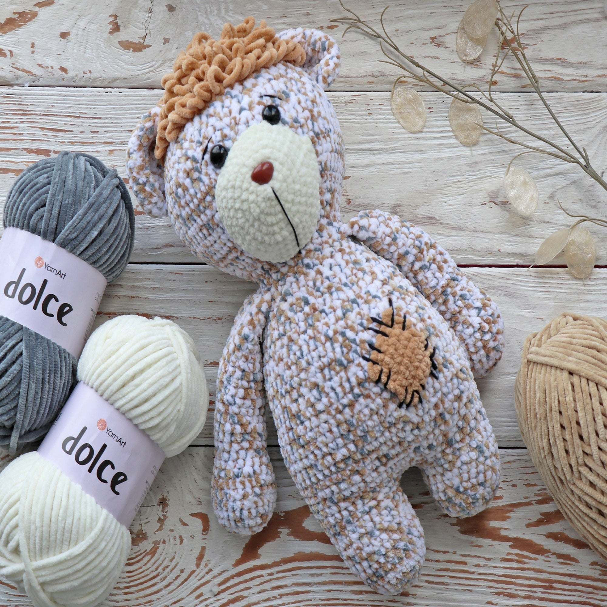 TEDDY BEAR Crochet Pattern (skill level intermediate)