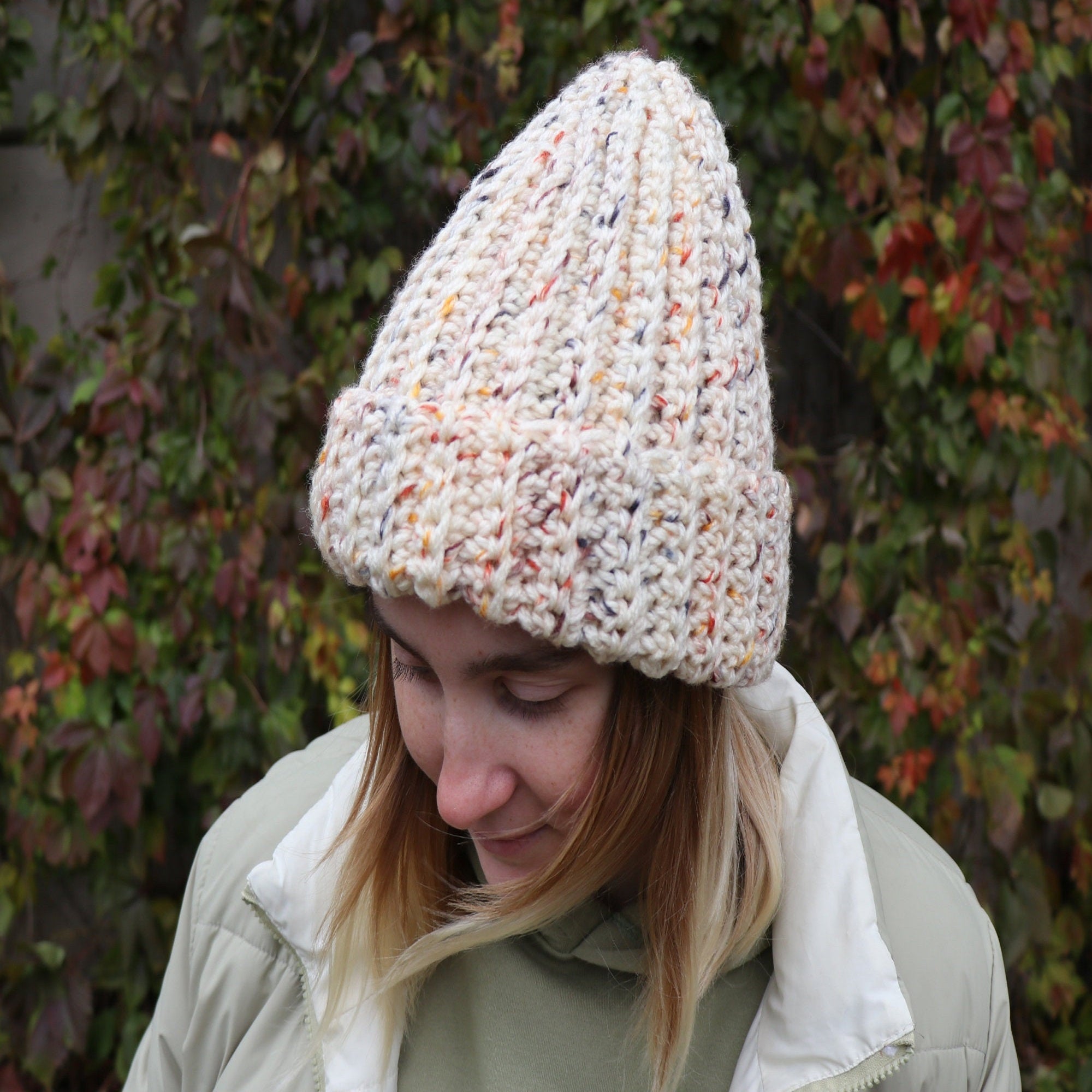 SLOUCHY BEANIE HAT Crochet Pattern (skill level beginner)
