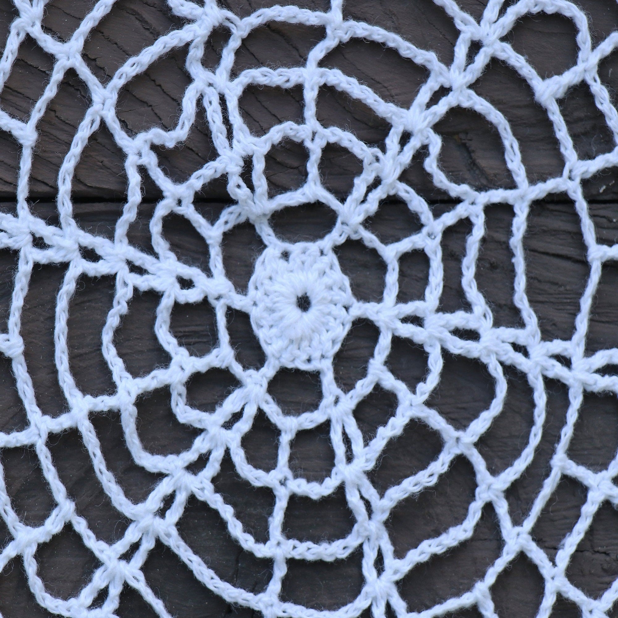 HALLOWEEN SPIRED WEB Crochet Pattern (skill level beginner)