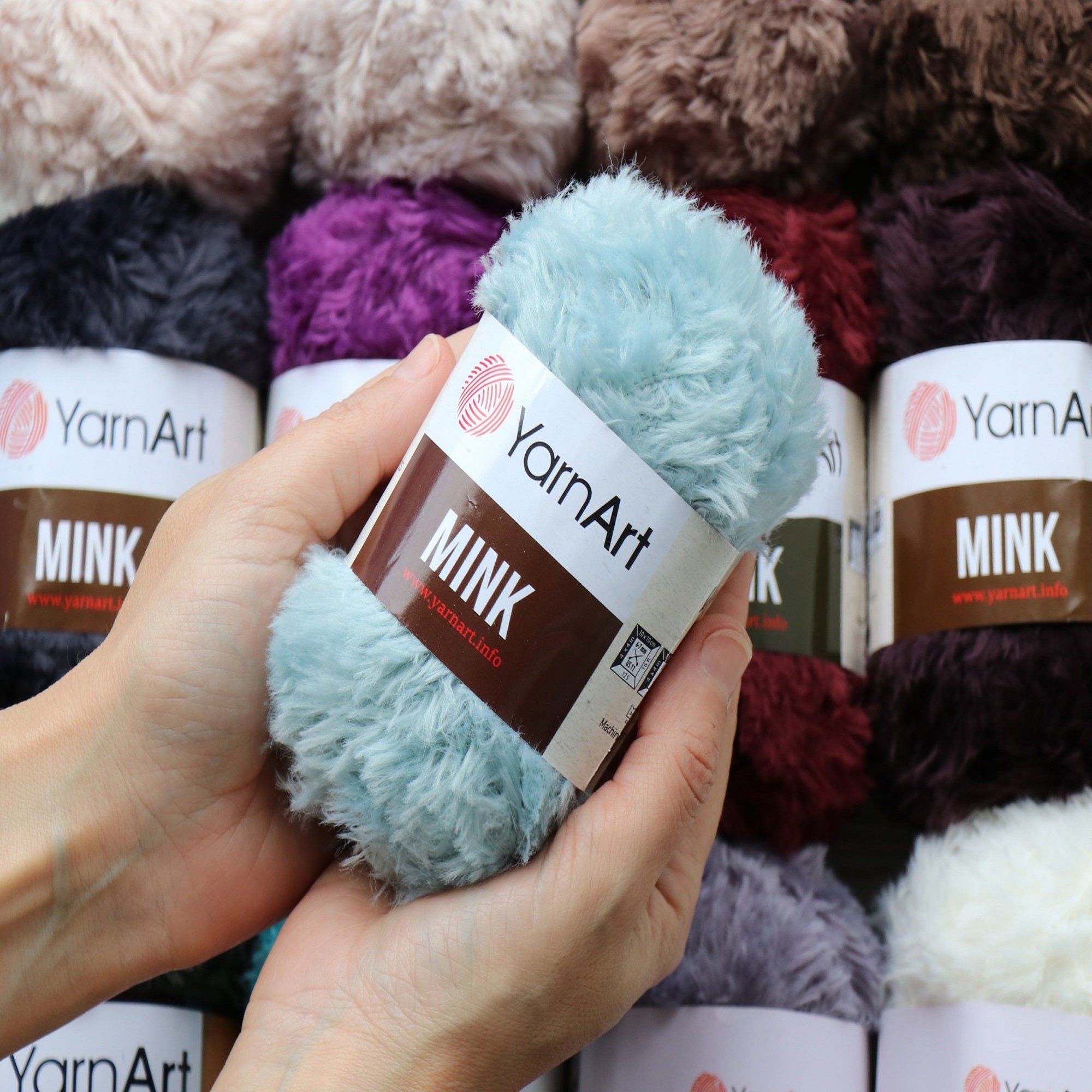 YarnArt Mink, 15 colors, 1.76 oz / 180 yards