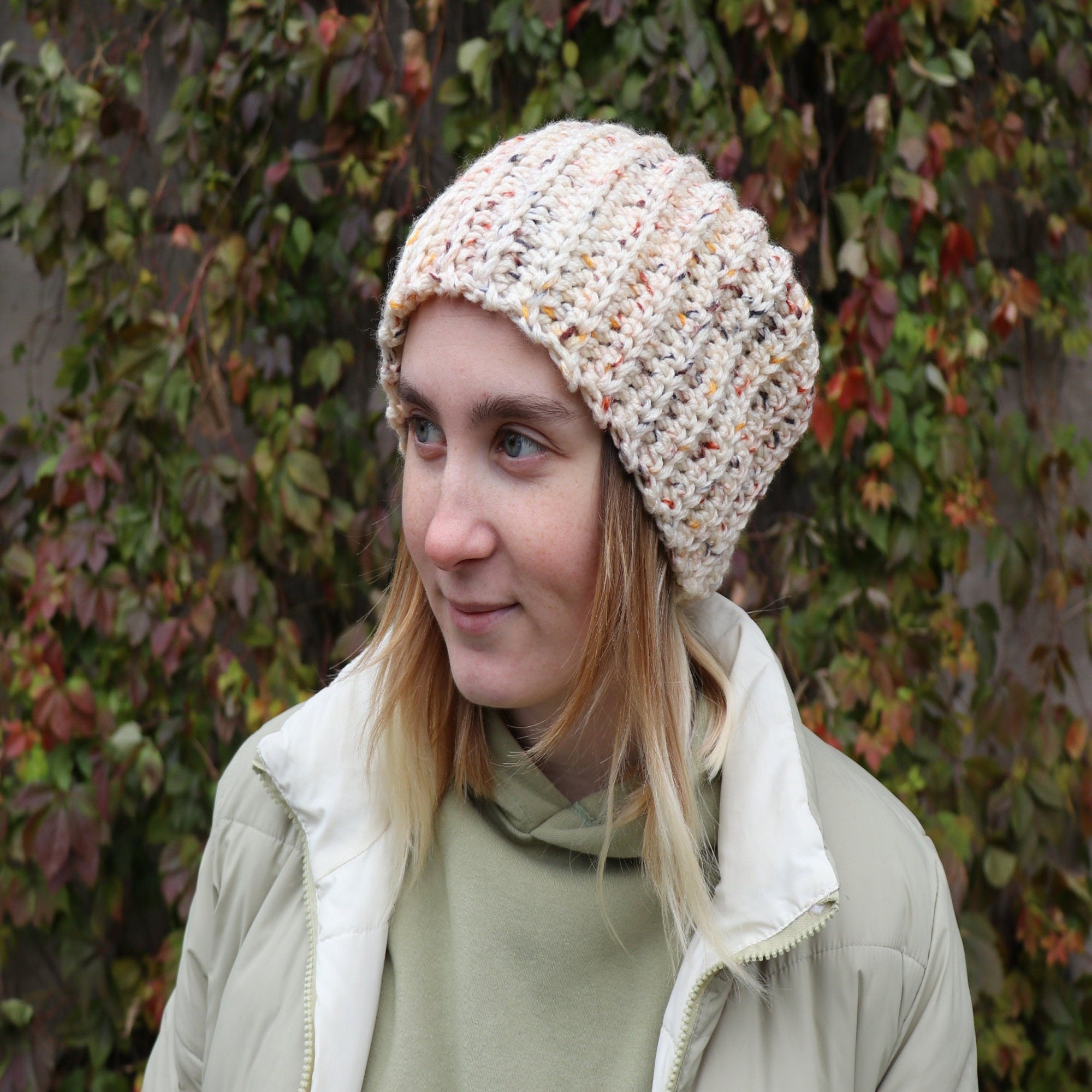 SLOUCHY BEANIE HAT Crochet Pattern (skill level beginner)