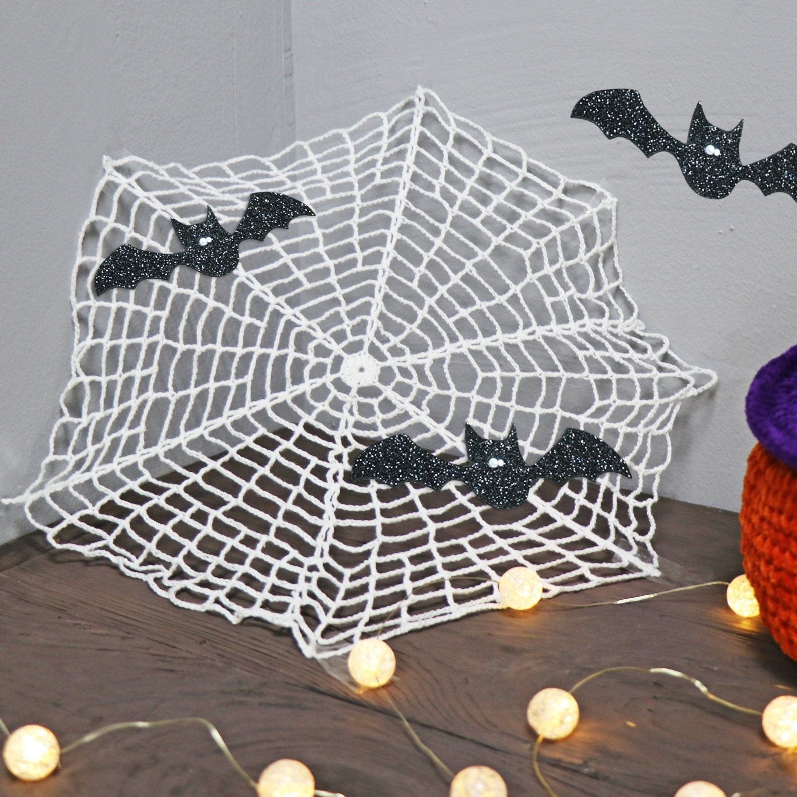 Spider Web CROCHET PATTERN. Diy Halloween decor. PDF crochet pattern. Spiderweb Home Decor. Witchy Aesthetic. Instant download