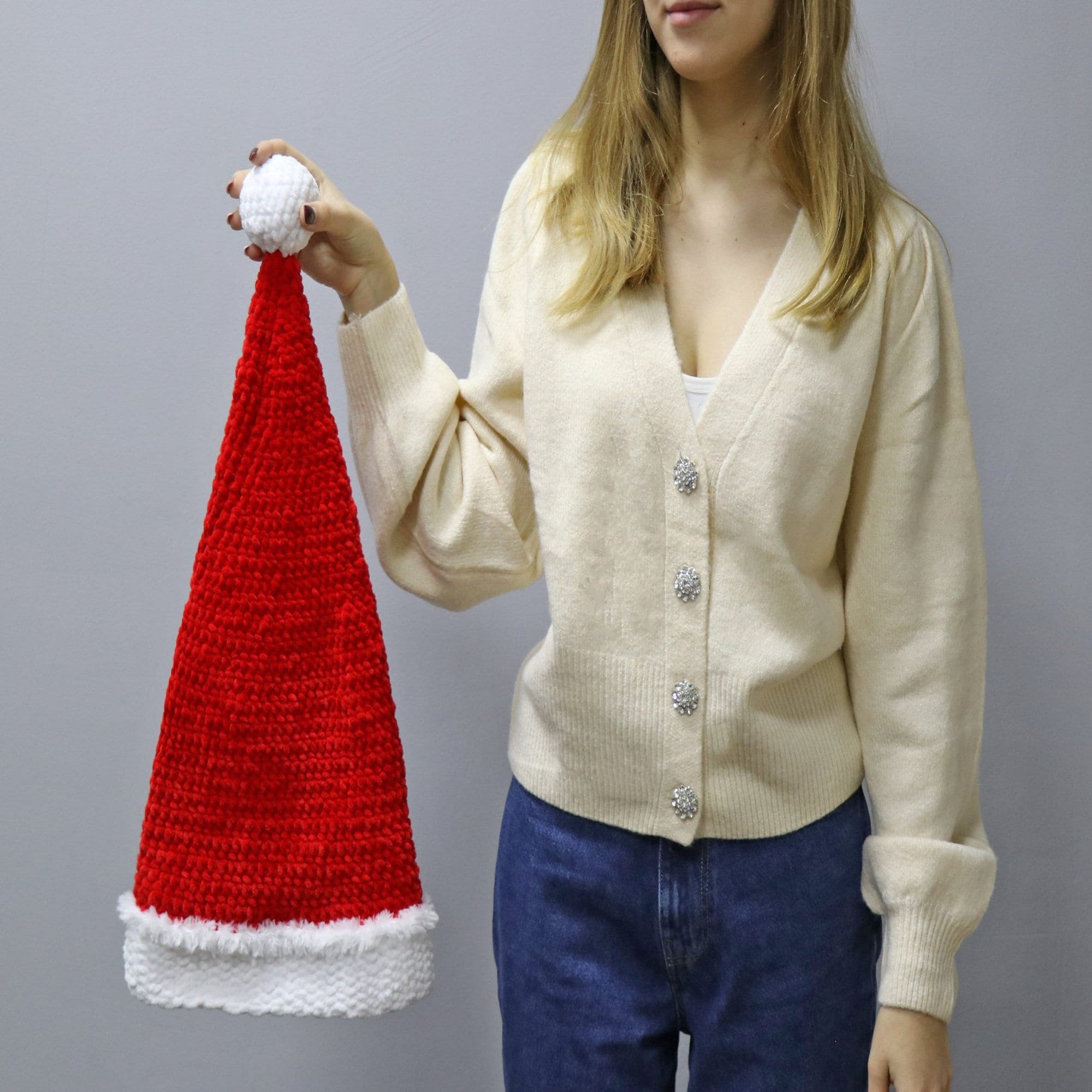 SANTA HAT Crochet Pattern (skill level beginner)