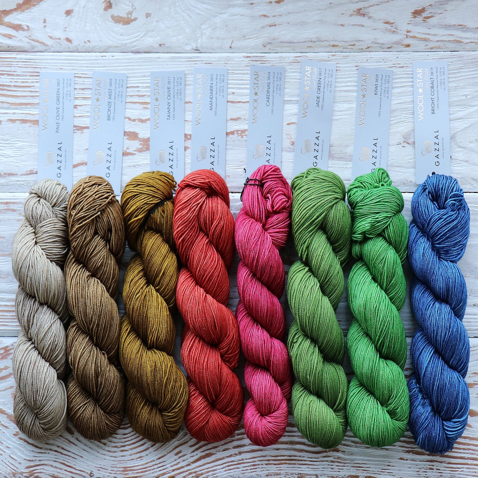 Gazzal Wool Star, 31 colors, 3.5 oz / 437 yards