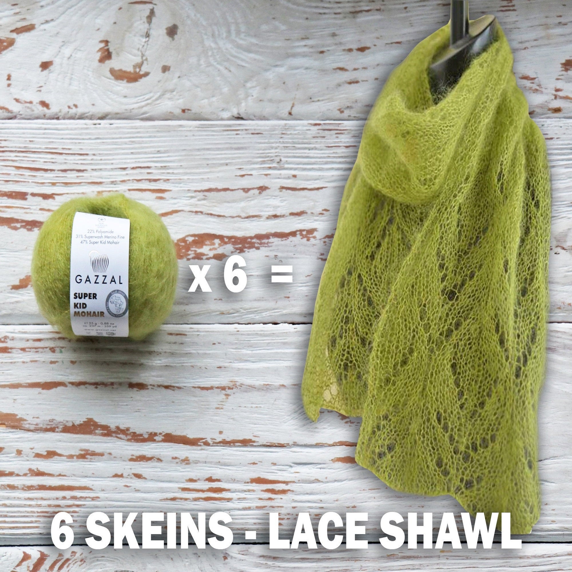 Gazzal Super Kid Mohair, 20 colors, 0.88 oz / 259 yards