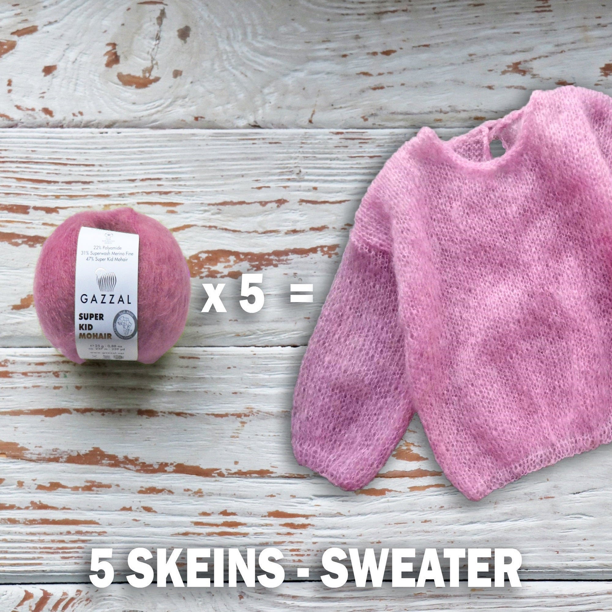 Gazzal Super Kid Mohair, 20 colors, 0.88 oz / 259 yards