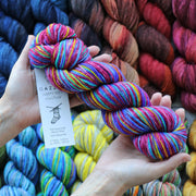 SOCK YARN 16 COLORS. Hand dyed sock yarn. Fingering sock yarn. Gazzal Happy Feet. Sprinkle yarn. Merino wool sock yarn. 100 g / 330 m