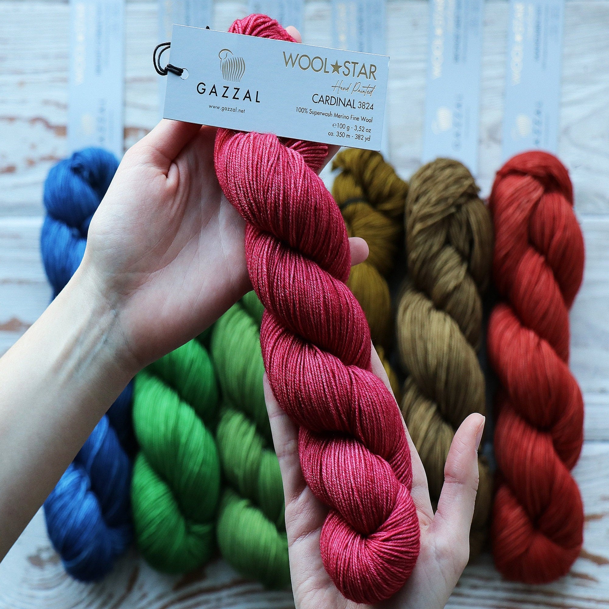 Gazzal Wool Star, 31 colors, 3.5 oz / 437 yards