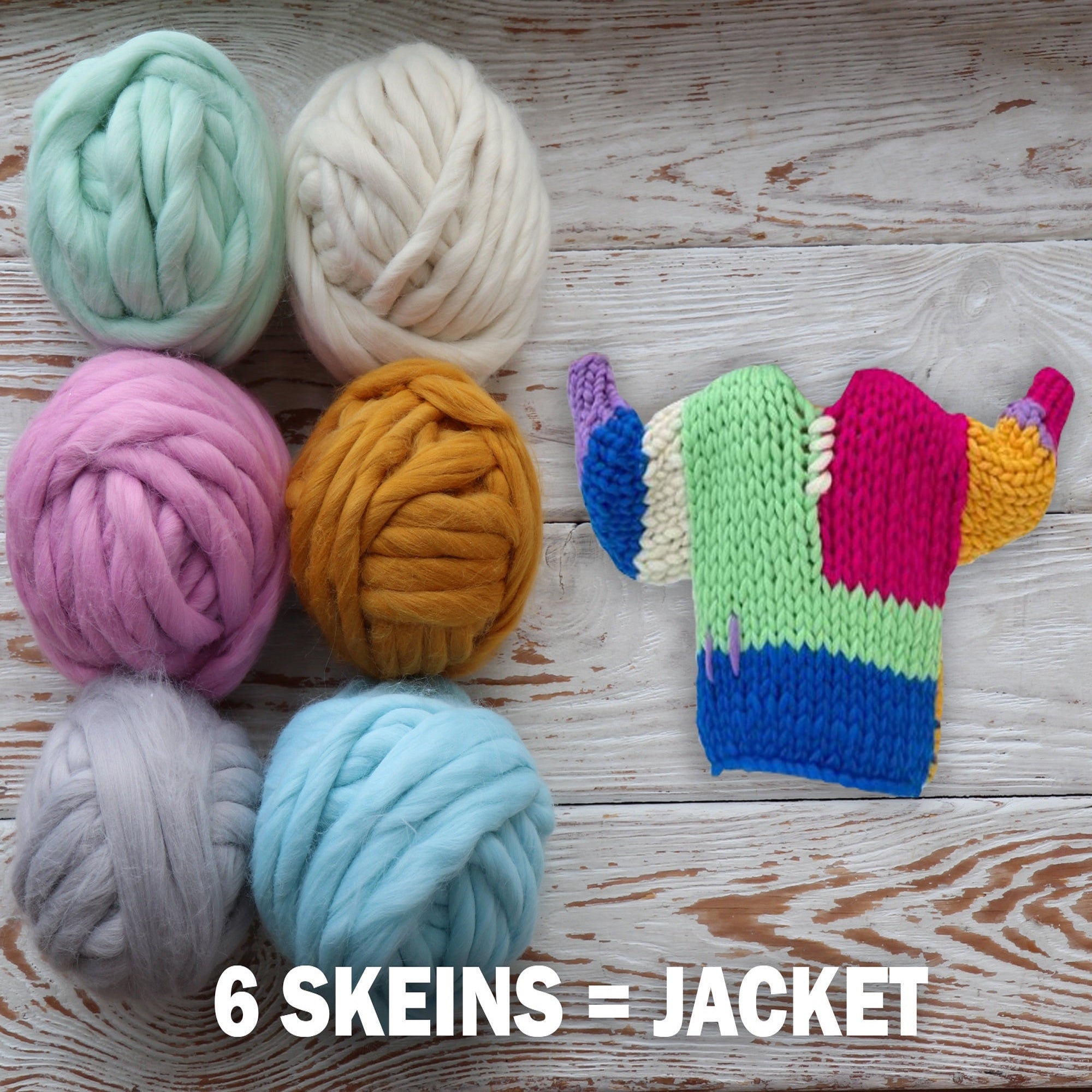 Super Chunky Acrylic Yarn, 7 Colors, 7.05 oz / 8.7 yards