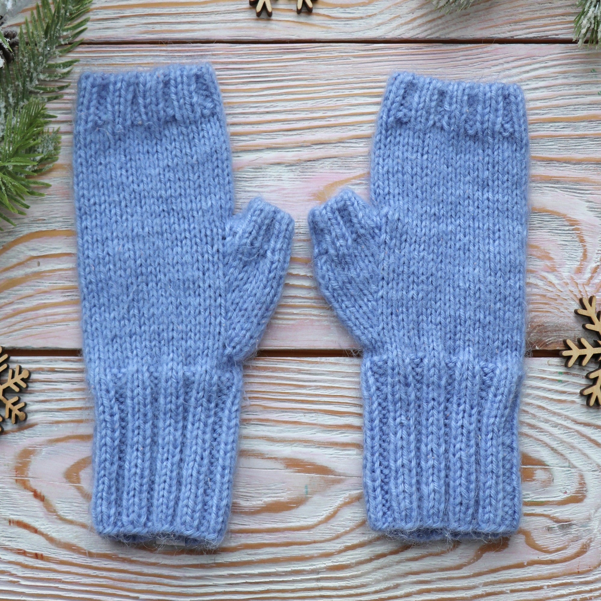 FINGERLESS MITTENS Knitting Pattern (skill level intermediate)