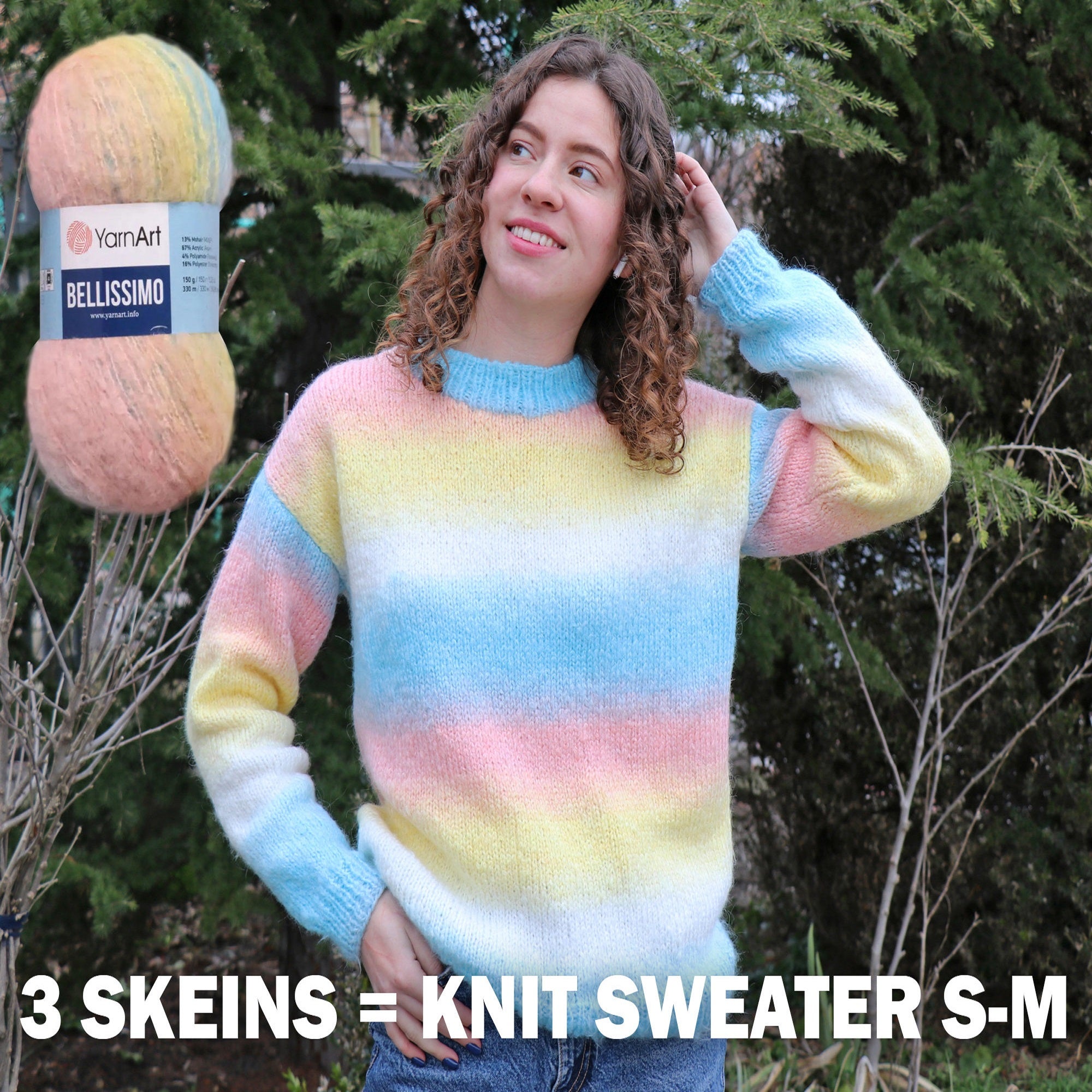 YarnArt Bellissimo, 17 colors, 5.3 oz / 360 yards